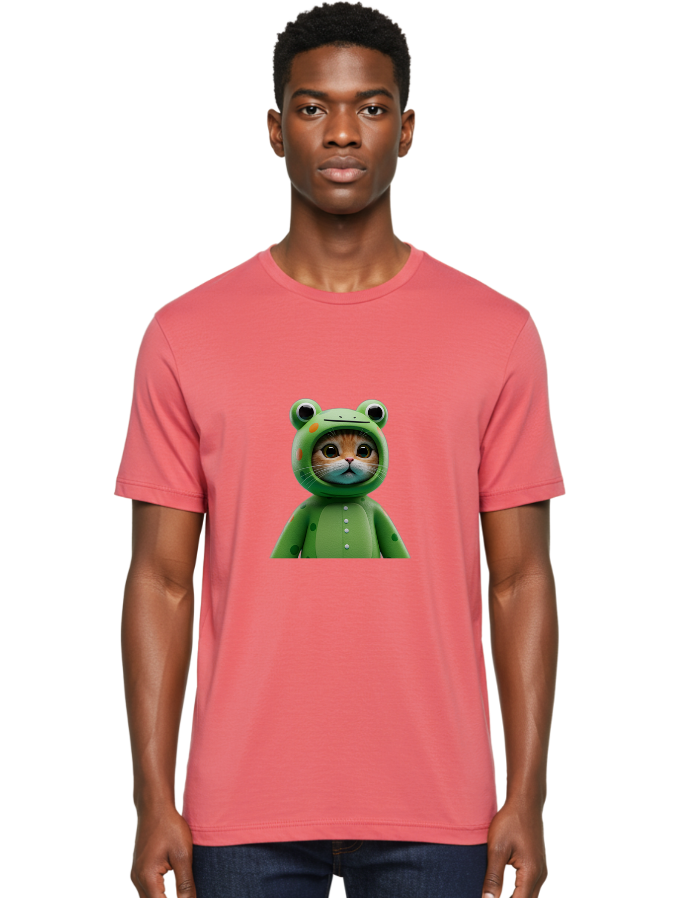 Cat-In-Frog-Costume Men'S Graphic Tee, 100% Cotton, Comfortable Casual Summer Wear, Machine Washable, Vintage Camera, Old Camera, Antique Camera, Black Camera, Classic Photography, Photography Equipment, Nostalgic Device, Film Camera, Bak205 24