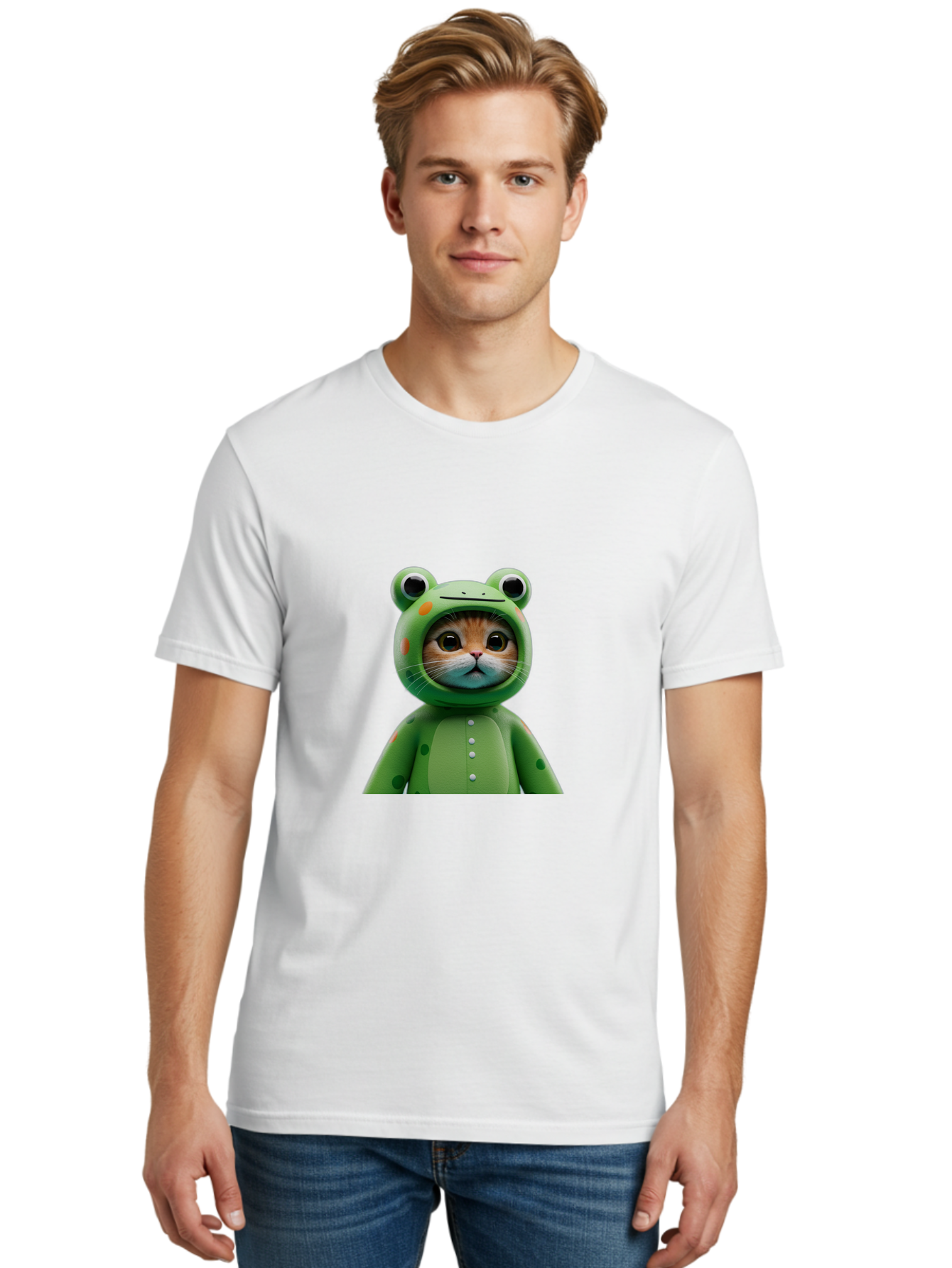 Cat-In-Frog-Costume Men'S Graphic Tee, 100% Cotton, Comfortable Casual Summer Wear, Machine Washable, Vintage Camera, Old Camera, Antique Camera, Black Camera, Classic Photography, Photography Equipment, Nostalgic Device, Film Camera, Bak205 18