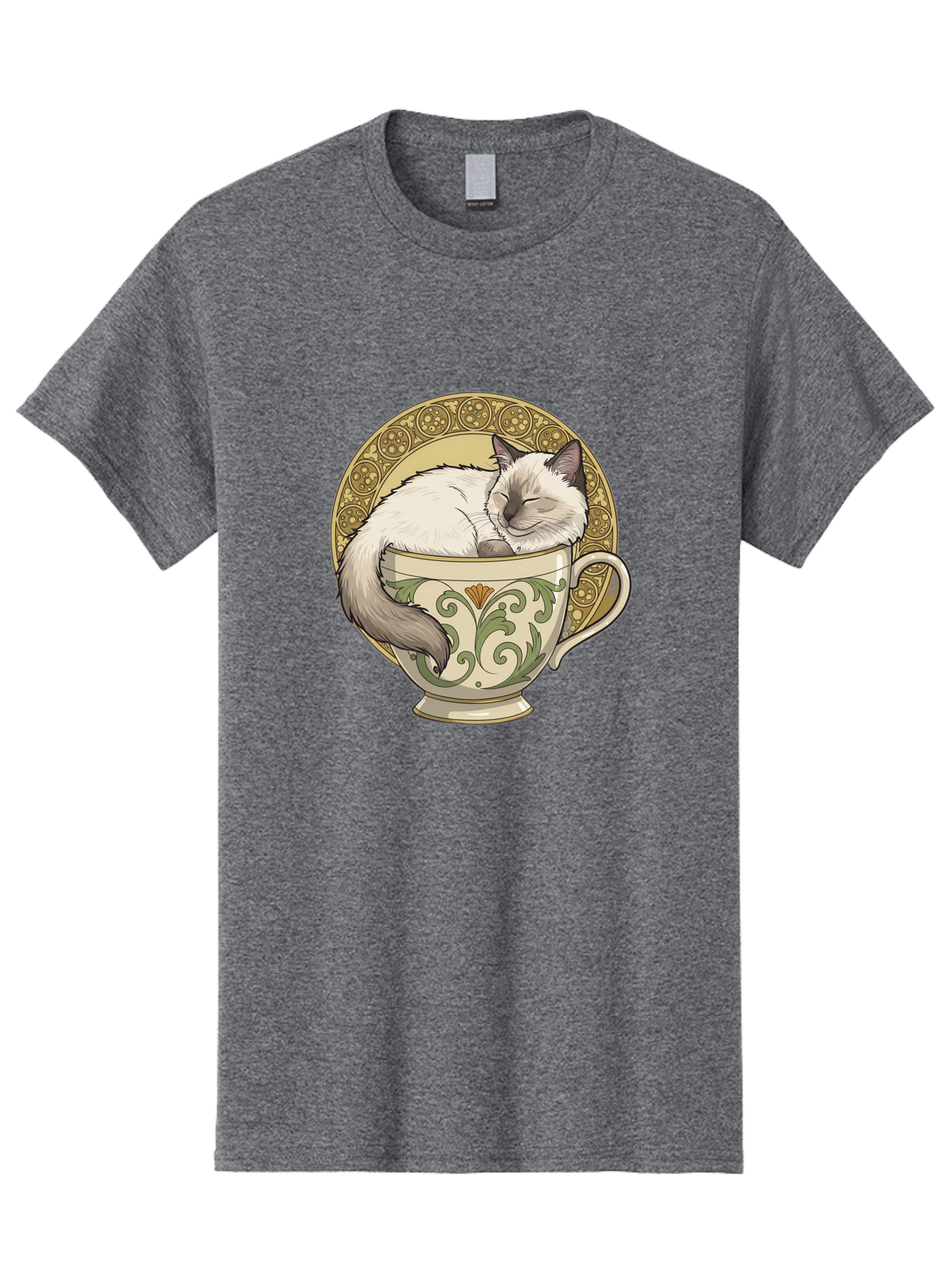 Cat-In-Tea-Cup-1 Men'S Graphic Tee, 100% Cotton, Comfortable Casual Summer Wear, Machine Washable, Vintage Camera, Old Camera, Antique Camera, Black Camera, Classic Photography, Photography Equipment, Nostalgic Device, Film Camera, Camera Art Bak209 4