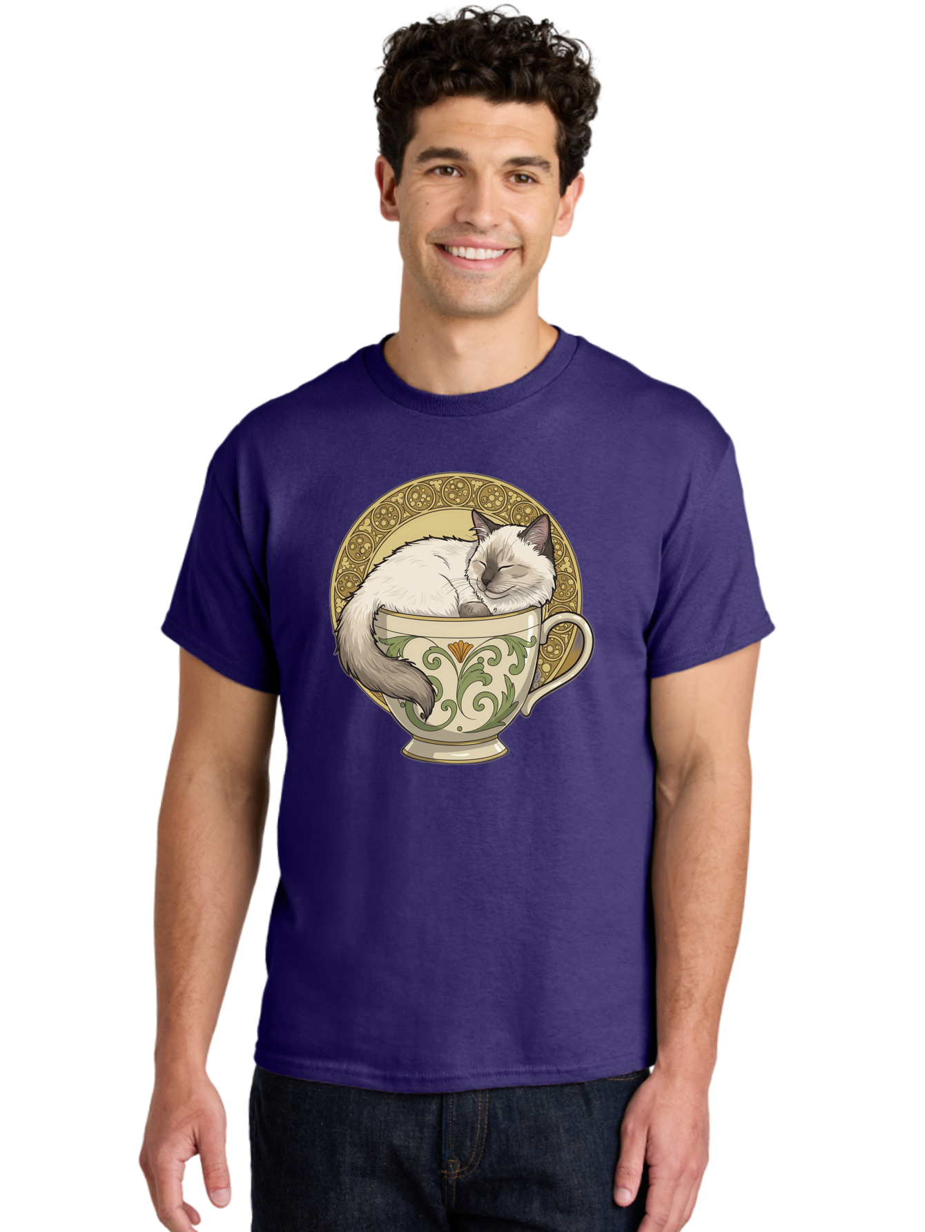 Cat-In-Tea-Cup-1 Men'S Graphic Tee, 100% Cotton, Comfortable Casual Summer Wear, Machine Washable, Vintage Camera, Old Camera, Antique Camera, Black Camera, Classic Photography, Photography Equipment, Nostalgic Device, Film Camera, Camera Art Bak209 27