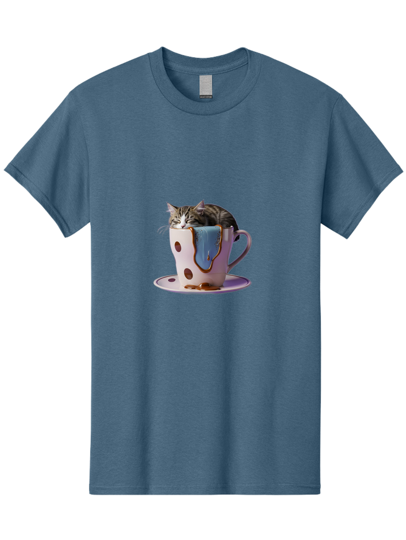 Cat-In-Tea-Cup-2 Men'S Graphic Tee, 100% Cotton, Comfortable Casual Summer Wear, Machine Washable, Vintage Camera, Old Camera, Antique Camera, Black Camera, Classic Photography, Photography Equipment, Nostalgic Device, Film Camera, Camera Art Bak210 13