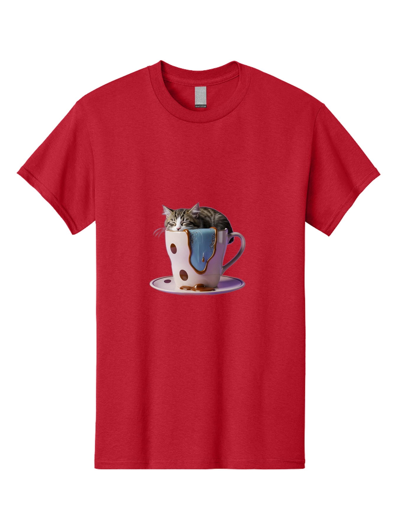 Cat-In-Tea-Cup-2 Men'S Graphic Tee, 100% Cotton, Comfortable Casual Summer Wear, Machine Washable, Vintage Camera, Old Camera, Antique Camera, Black Camera, Classic Photography, Photography Equipment, Nostalgic Device, Film Camera, Camera Art Bak210 10