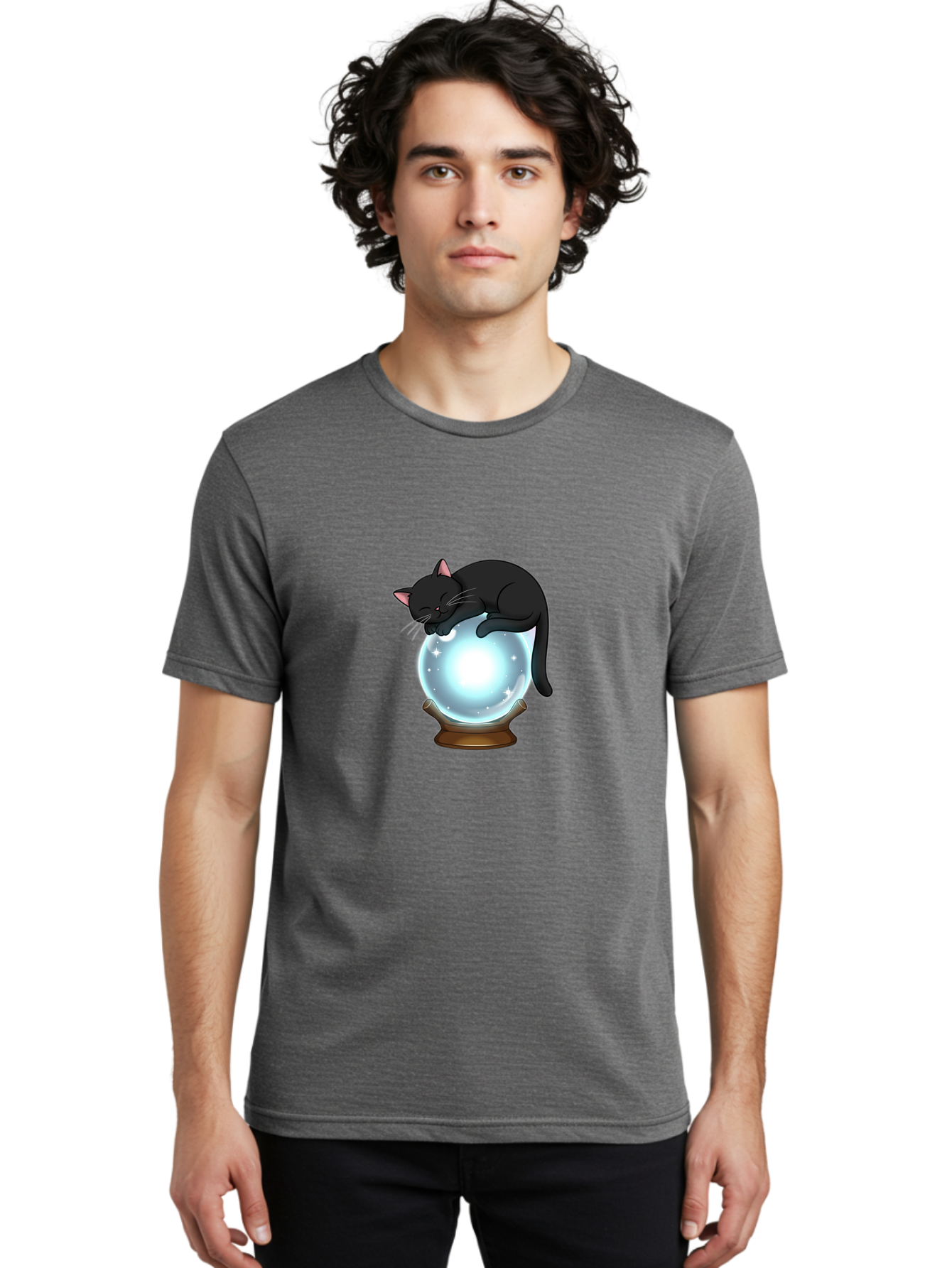 Cat-On-Crystal-Ball Men'S Graphic Tee, 100% Cotton, Comfortable Casual Summer Wear, Machine Washable, Vintage Camera, Old Camera, Antique Camera, Black Camera, Classic Photography, Photography Equipment, Nostalgic Device, Film Camera, Bak214 20