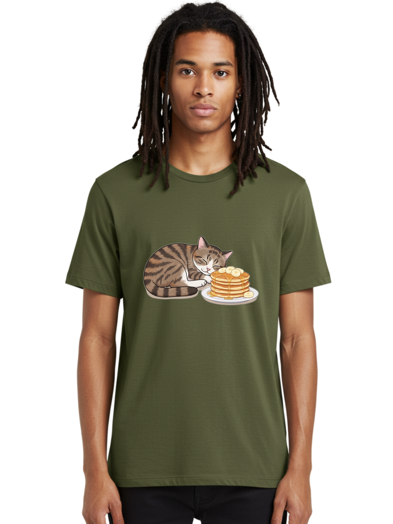 Cat-Pancakes Men'S Graphic Tee, 100% Cotton, Comfortable Casual Summer Wear, Machine Washable, Vintage Camera, Old Camera, Antique Camera, Black Camera, Classic Photography, Photography Equipment, Nostalgic Device, Film Camera, Camera Art Bak215 30