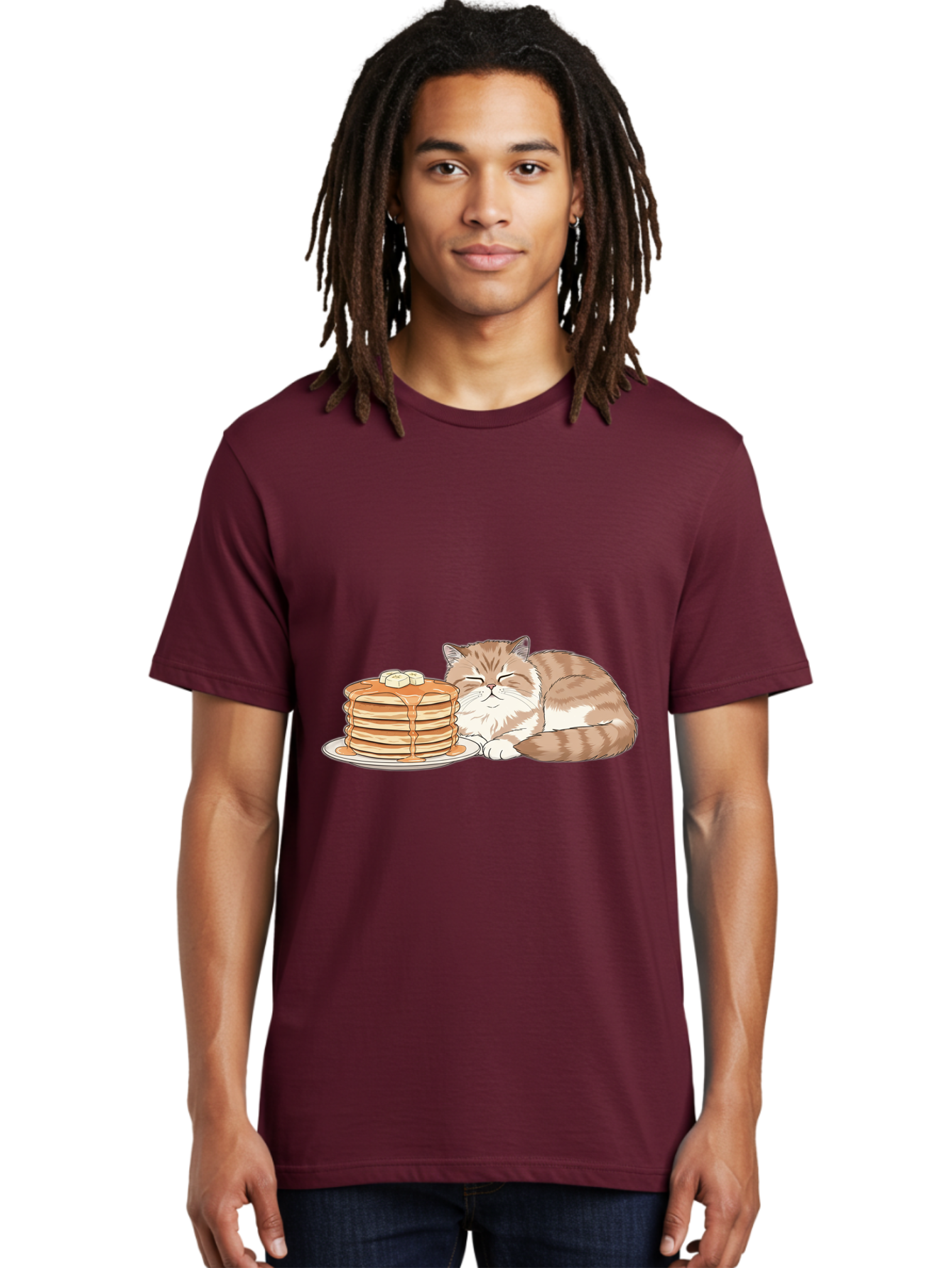 Cat-Sleeping-Beside-Pancakes Men'S Graphic Tee, 100% Cotton, Comfortable Casual Summer Wear, Machine Washable, Vintage Camera, Old Camera, Antique Camera, Black Camera, Classic Photography, Photography Equipment, Nostalgic Device, Film Camera, Bak216 21