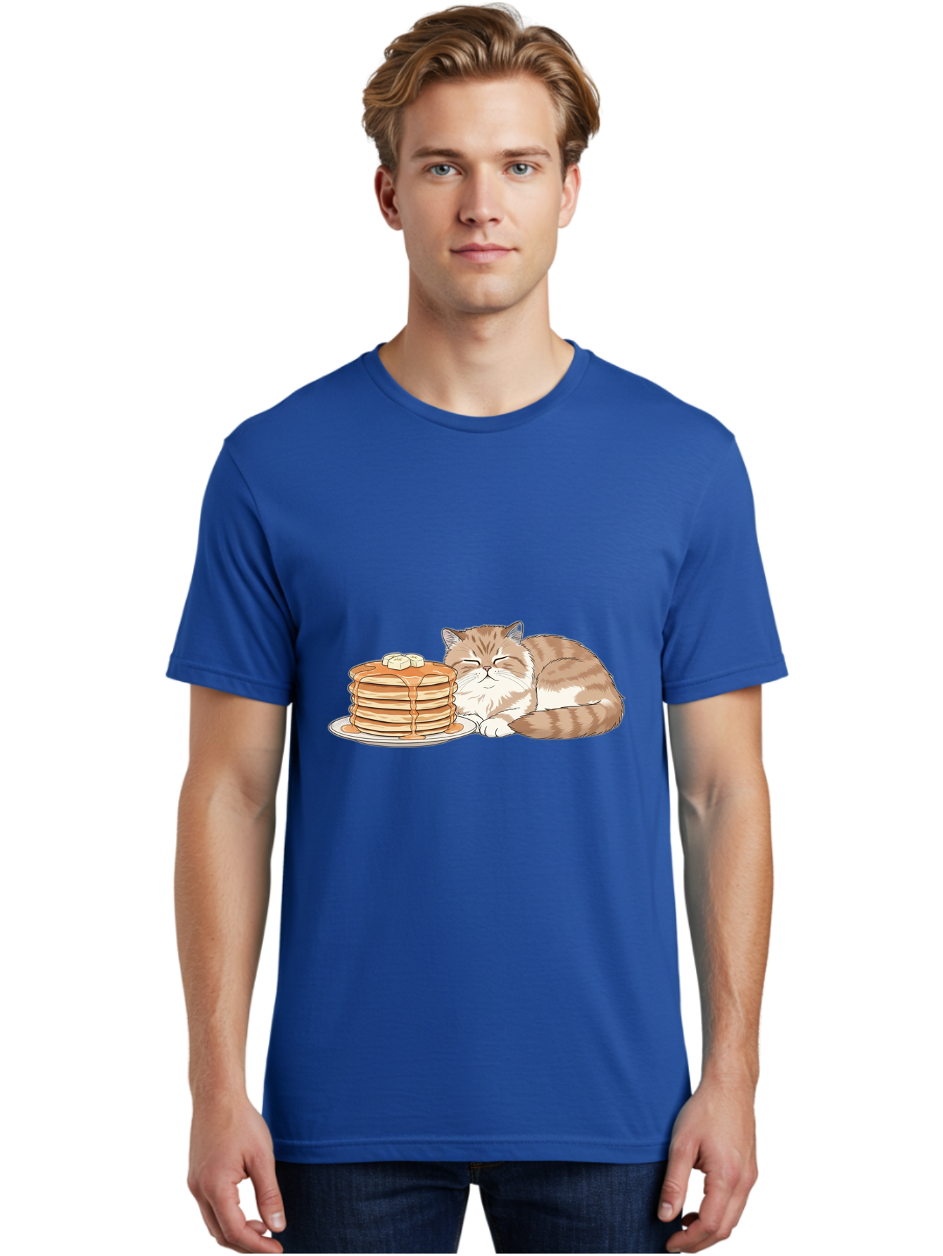 Cat-Sleeping-Beside-Pancakes Men'S Graphic Tee, 100% Cotton, Comfortable Casual Summer Wear, Machine Washable, Vintage Camera, Old Camera, Antique Camera, Black Camera, Classic Photography, Photography Equipment, Nostalgic Device, Film Camera, Bak216 23