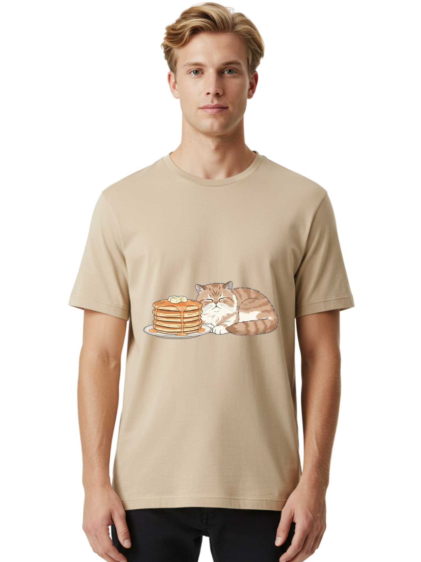 Cat-Sleeping-Beside-Pancakes Men'S Graphic Tee, 100% Cotton, Comfortable Casual Summer Wear, Machine Washable, Vintage Camera, Old Camera, Antique Camera, Black Camera, Classic Photography, Photography Equipment, Nostalgic Device, Film Camera, Bak216 29
