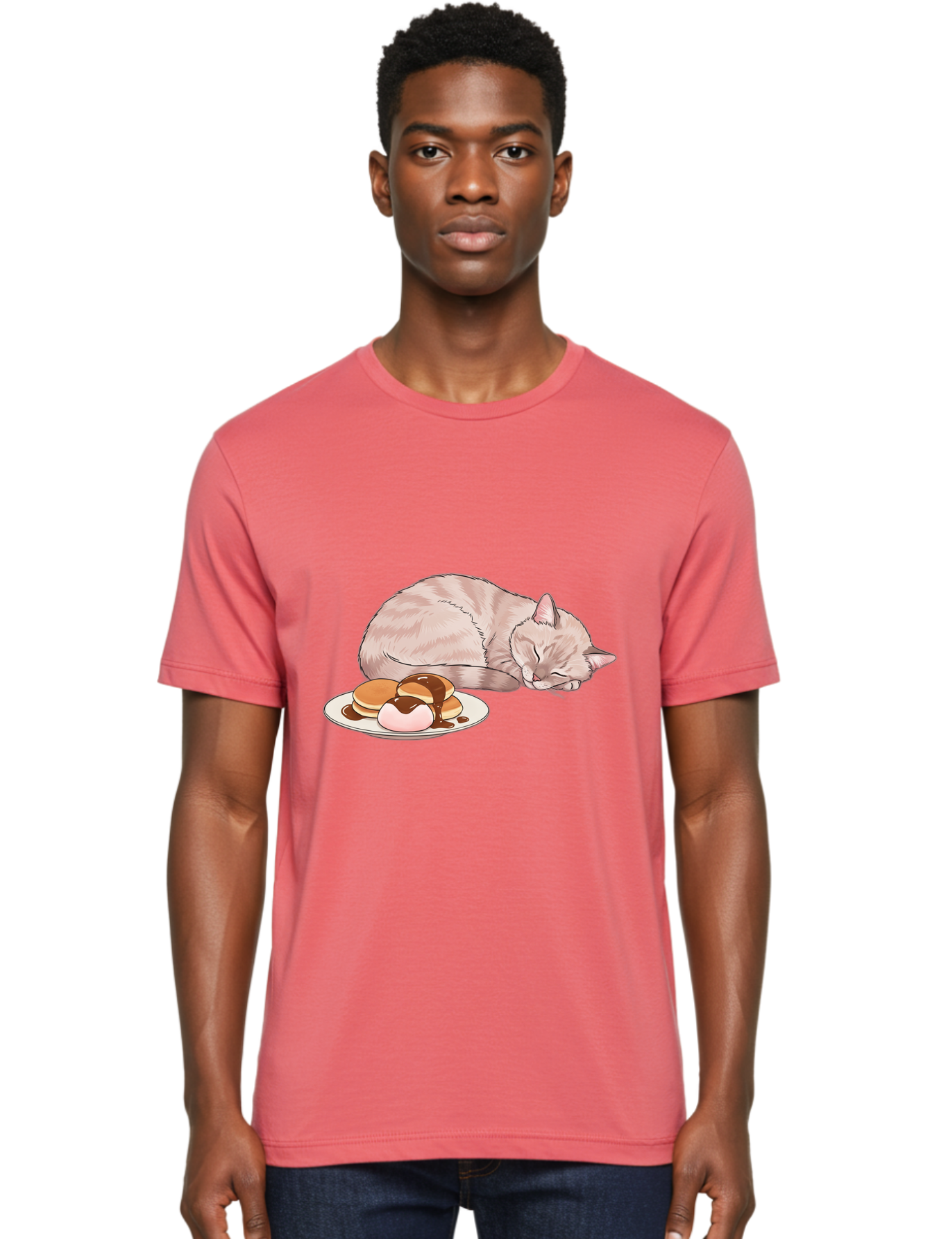 Cat-Sleeping-Near-Pancakes Men'S Graphic Tee, 100% Cotton, Comfortable Casual Summer Wear, Machine Washable, Vintage Camera, Old Camera, Antique Camera, Black Camera, Classic Photography, Photography Equipment, Nostalgic Device, Film Camera, Bak217 30