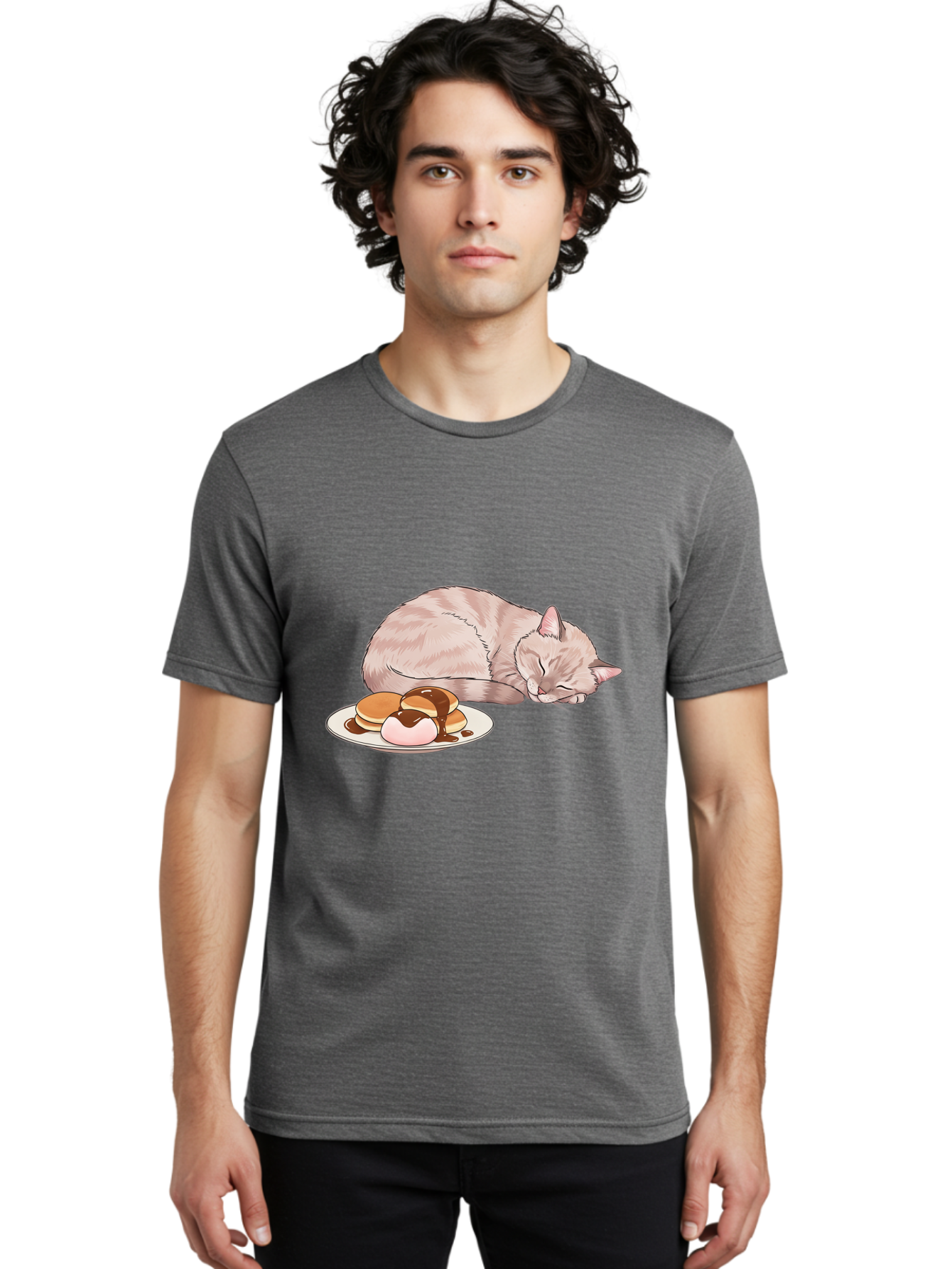 Cat-Sleeping-Near-Pancakes Men'S Graphic Tee, 100% Cotton, Comfortable Casual Summer Wear, Machine Washable, Vintage Camera, Old Camera, Antique Camera, Black Camera, Classic Photography, Photography Equipment, Nostalgic Device, Film Camera, Bak217 26