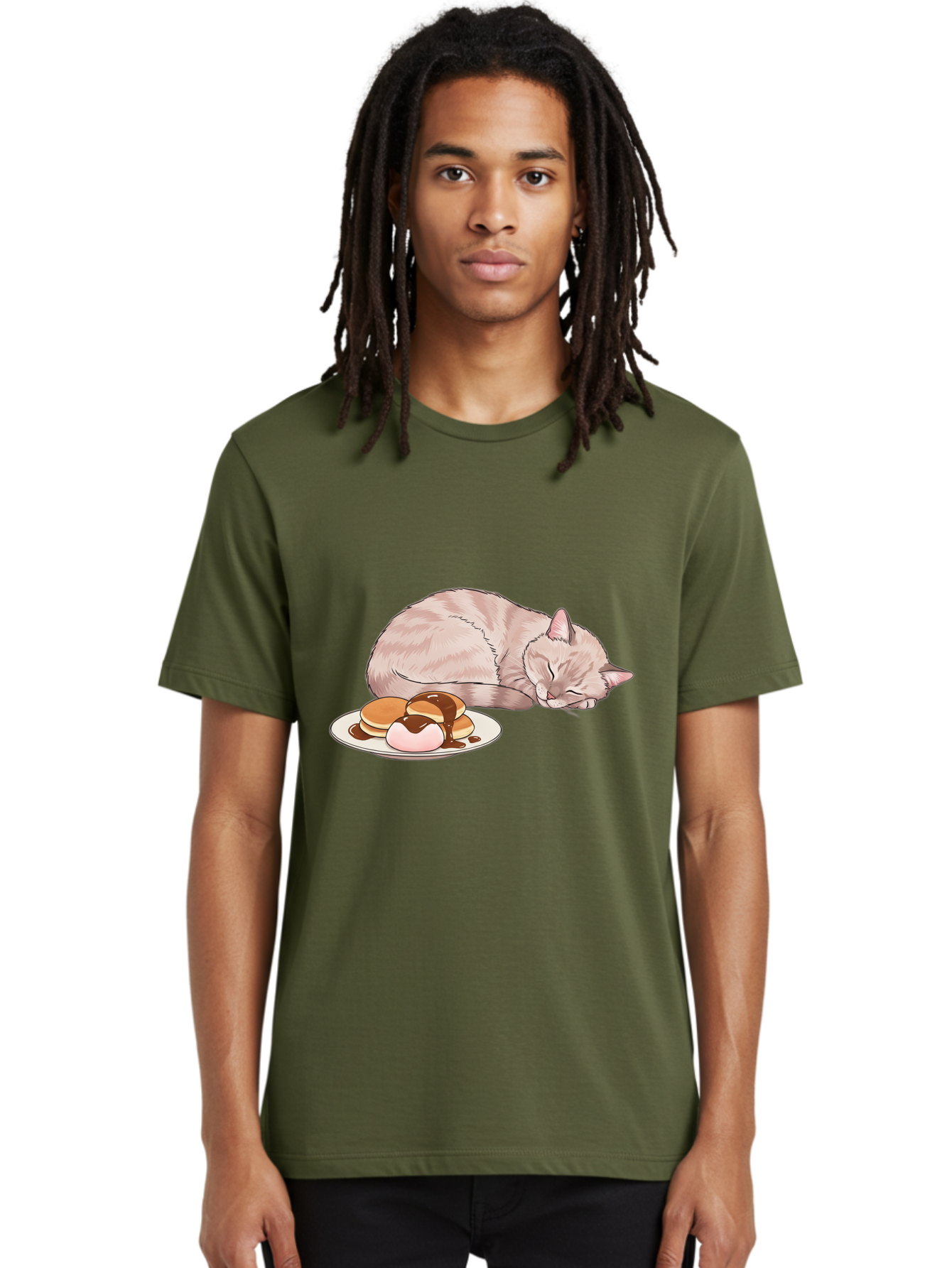 Cat-Sleeping-Near-Pancakes Men'S Graphic Tee, 100% Cotton, Comfortable Casual Summer Wear, Machine Washable, Vintage Camera, Old Camera, Antique Camera, Black Camera, Classic Photography, Photography Equipment, Nostalgic Device, Film Camera, Bak217 25