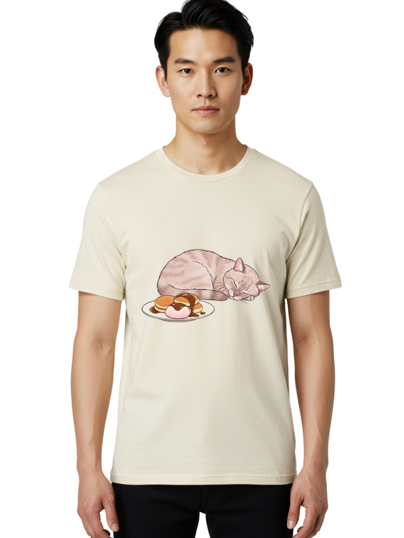 Cat-Sleeping-Near-Pancakes Men'S Graphic Tee, 100% Cotton, Comfortable Casual Summer Wear, Machine Washable, Vintage Camera, Old Camera, Antique Camera, Black Camera, Classic Photography, Photography Equipment, Nostalgic Device, Film Camera, Bak217 27