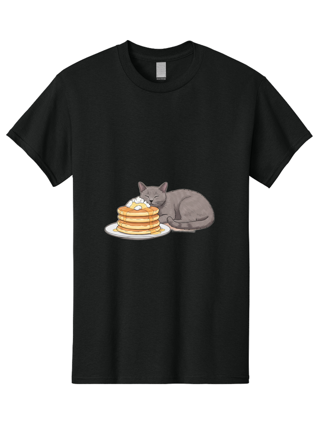 Cat-Sleeping-On-Pancakes-1 Men'S Graphic Tee, 100% Cotton, Comfortable Casual Summer Wear, Machine Washable, Vintage Camera, Old Camera, Antique Camera, Black Camera, Classic Photography, Photography Equipment, Nostalgic Device, Film Camera, Bak220 15