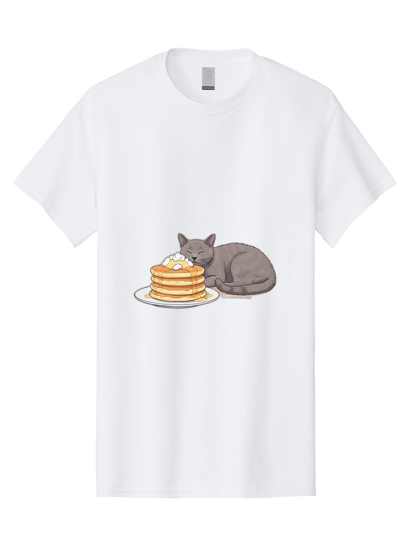 Cat-Sleeping-On-Pancakes-1 Men'S Graphic Tee, 100% Cotton, Comfortable Casual Summer Wear, Machine Washable, Vintage Camera, Old Camera, Antique Camera, Black Camera, Classic Photography, Photography Equipment, Nostalgic Device, Film Camera, Bak220 4