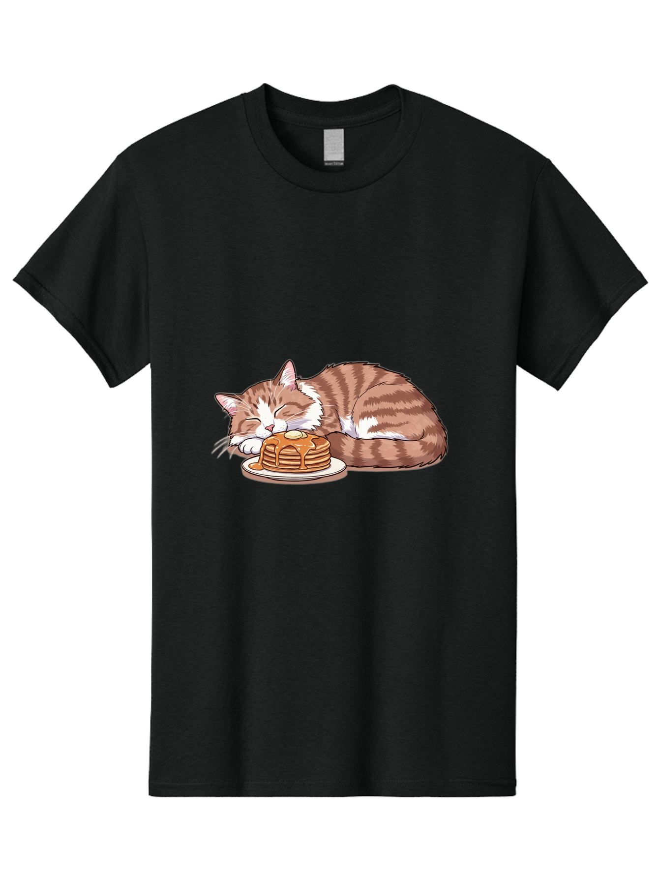 Cat-Sleeping-On-Pancakes-2 Men'S Graphic Tee, 100% Cotton, Comfortable Casual Summer Wear, Machine Washable, Vintage Camera, Old Camera, Antique Camera, Black Camera, Classic Photography, Photography Equipment, Nostalgic Device, Film Camera, Bak221 9