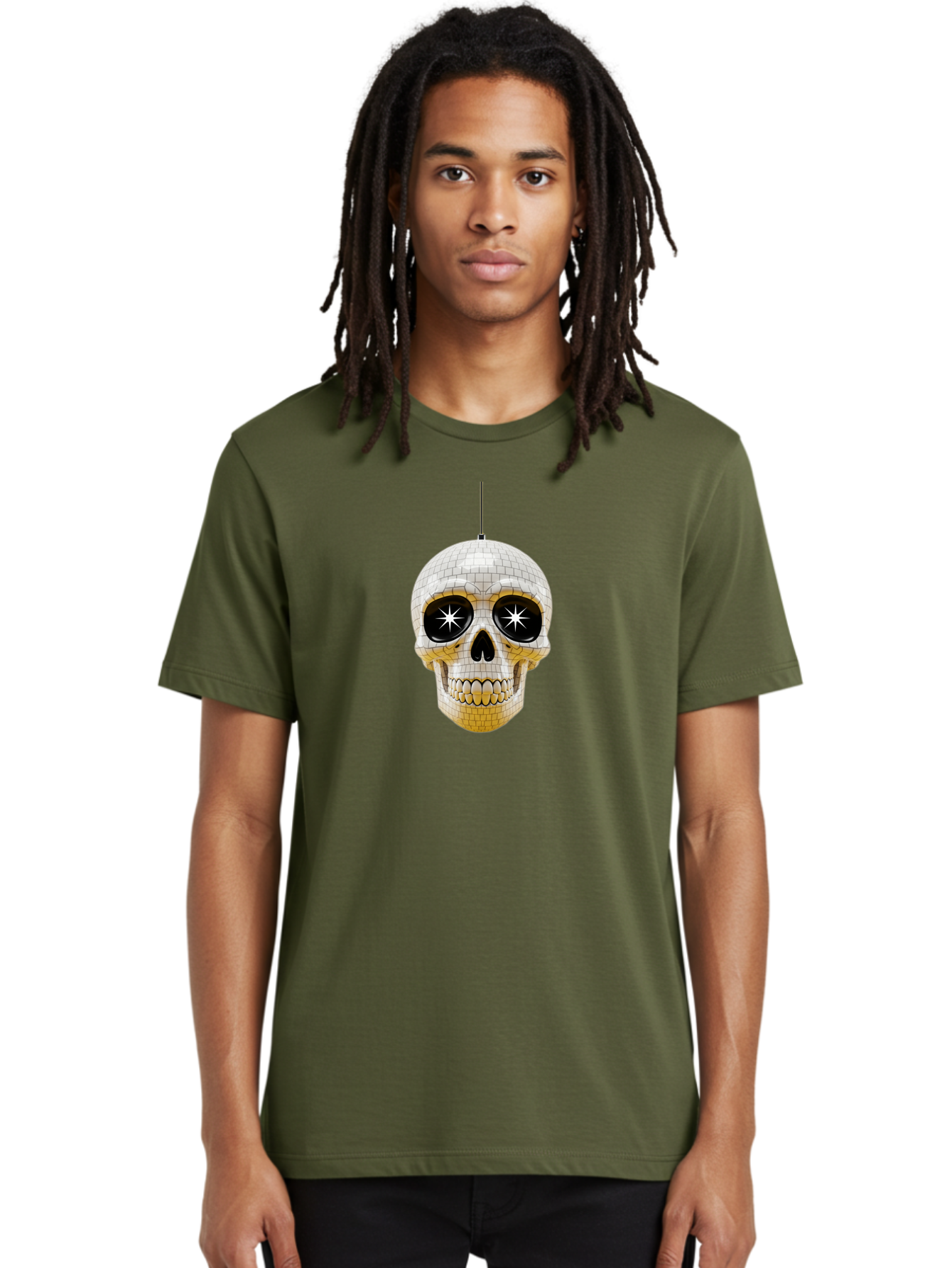 Disco-Skull-2 Men'S Graphic Tee, 100% Cotton, Comfortable Casual Summer Wear, Machine Washable, Vintage Camera, Old Camera, Antique Camera, Black Camera, Classic Photography, Photography Equipment, Nostalgic Device, Film Camera, Camera Art Bak427 17