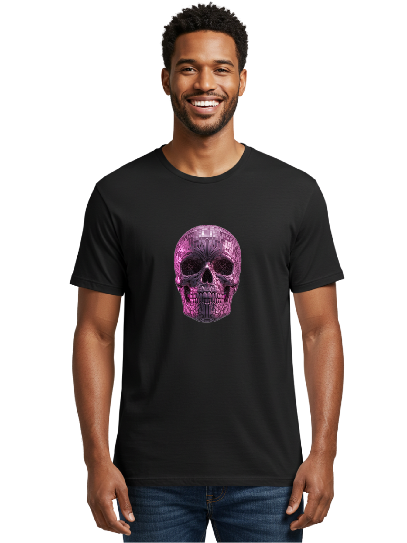 Disco-Skull-4 Men'S Graphic Tee, 100% Cotton, Comfortable Casual Summer Wear, Machine Washable, Vintage Camera, Old Camera, Antique Camera, Black Camera, Classic Photography, Photography Equipment, Nostalgic Device, Film Camera, Camera Art Bak429 28