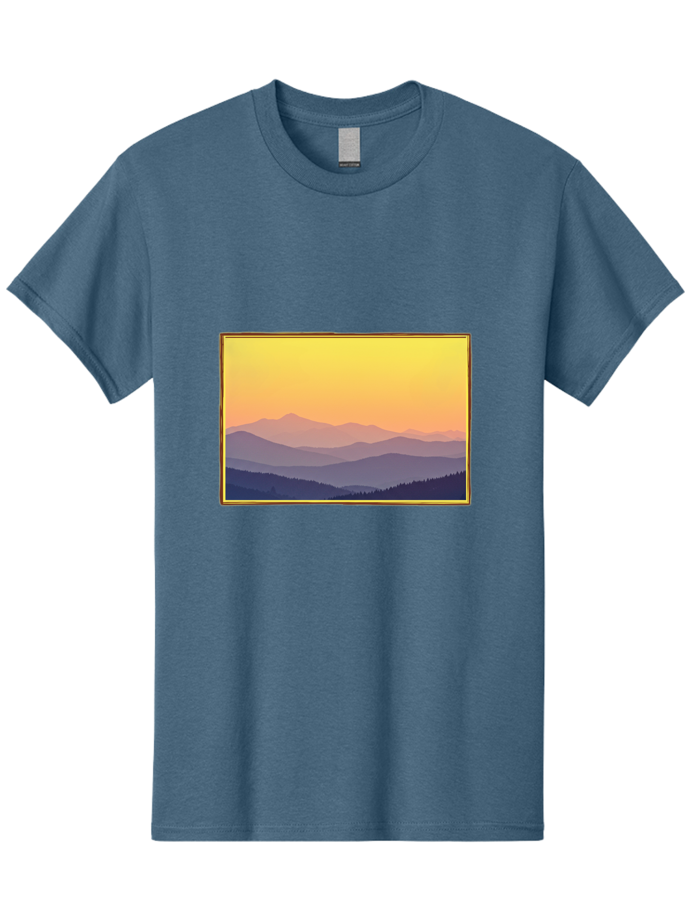 Layered-Mountains-At-Sunset Men'S Graphic Tee, 100% Cotton, Comfortable Casual Summer Wear, Machine Washable, Vintage Camera, Old Camera, Antique Camera, Black Camera, Classic Photography, Photography Equipment, Nostalgic Device, Film Camera, Bak802 10