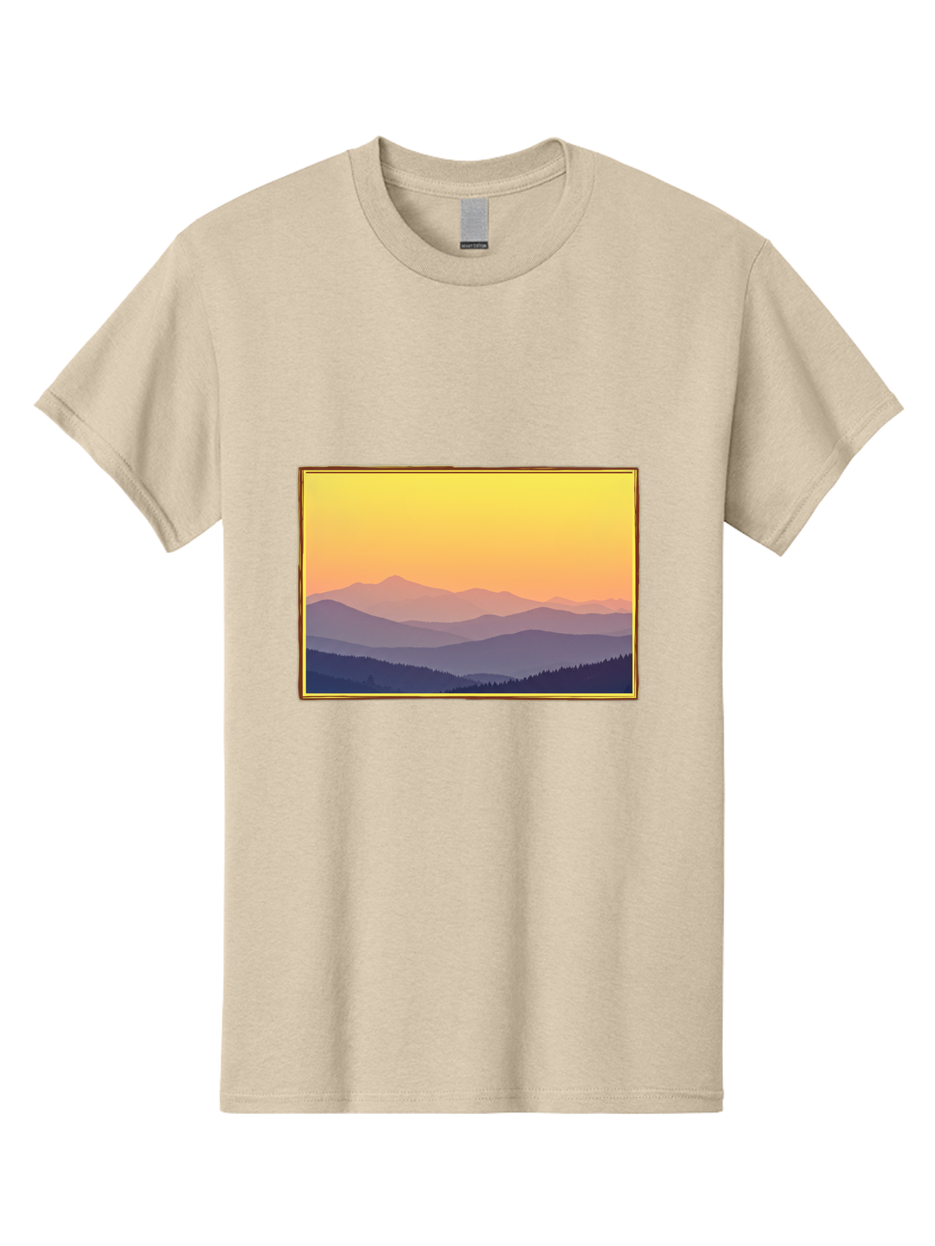 Layered-Mountains-At-Sunset Men'S Graphic Tee, 100% Cotton, Comfortable Casual Summer Wear, Machine Washable, Vintage Camera, Old Camera, Antique Camera, Black Camera, Classic Photography, Photography Equipment, Nostalgic Device, Film Camera, Bak802 6
