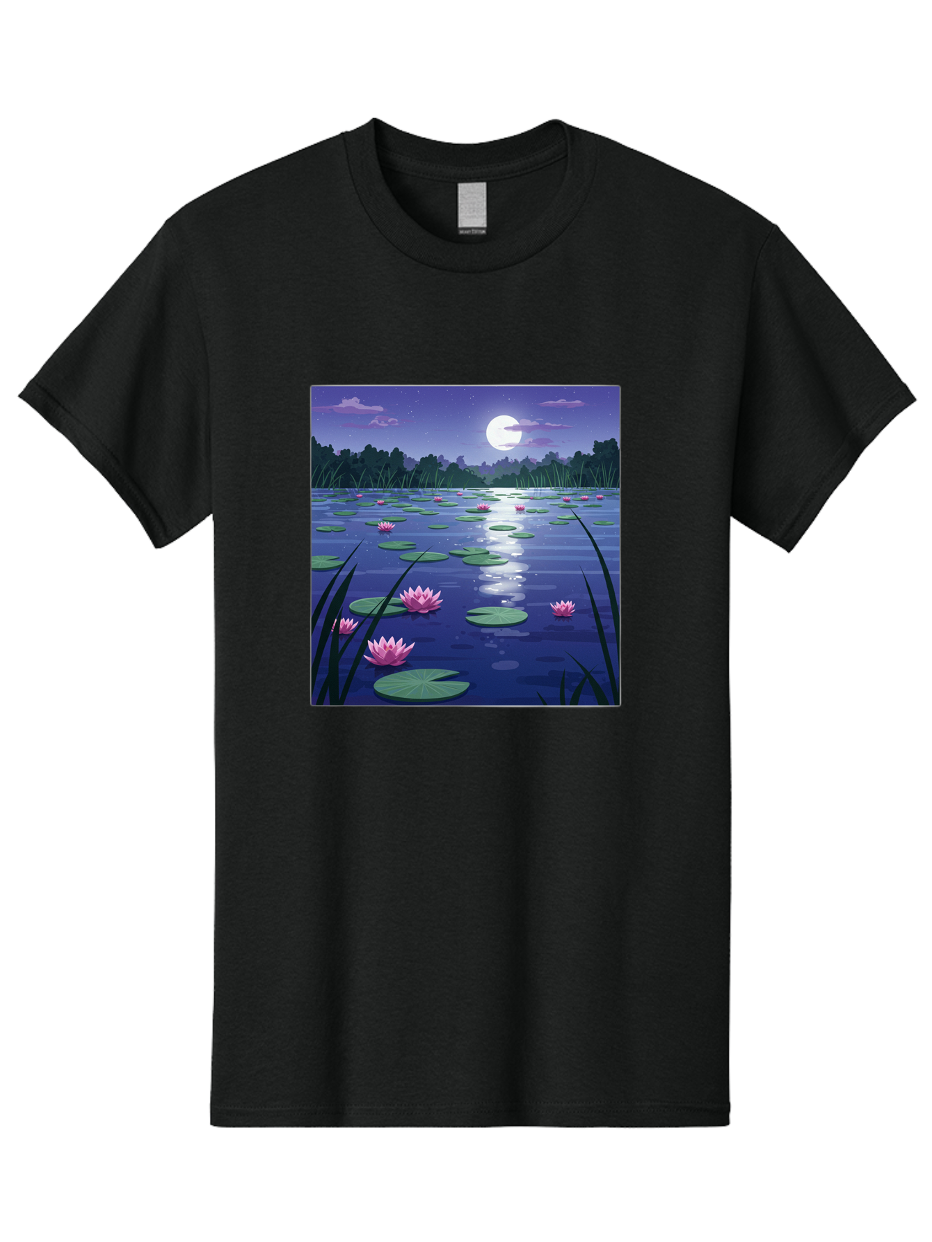 Lotus-Flowers-Under-Moonlight Men'S Graphic Tee, 100% Cotton, Comfortable Casual Summer Wear, Machine Washable, Vintage Camera, Old Camera, Antique Camera, Black Camera, Classic Photography, Photography Equipment, Nostalgic Device, Bak842 6