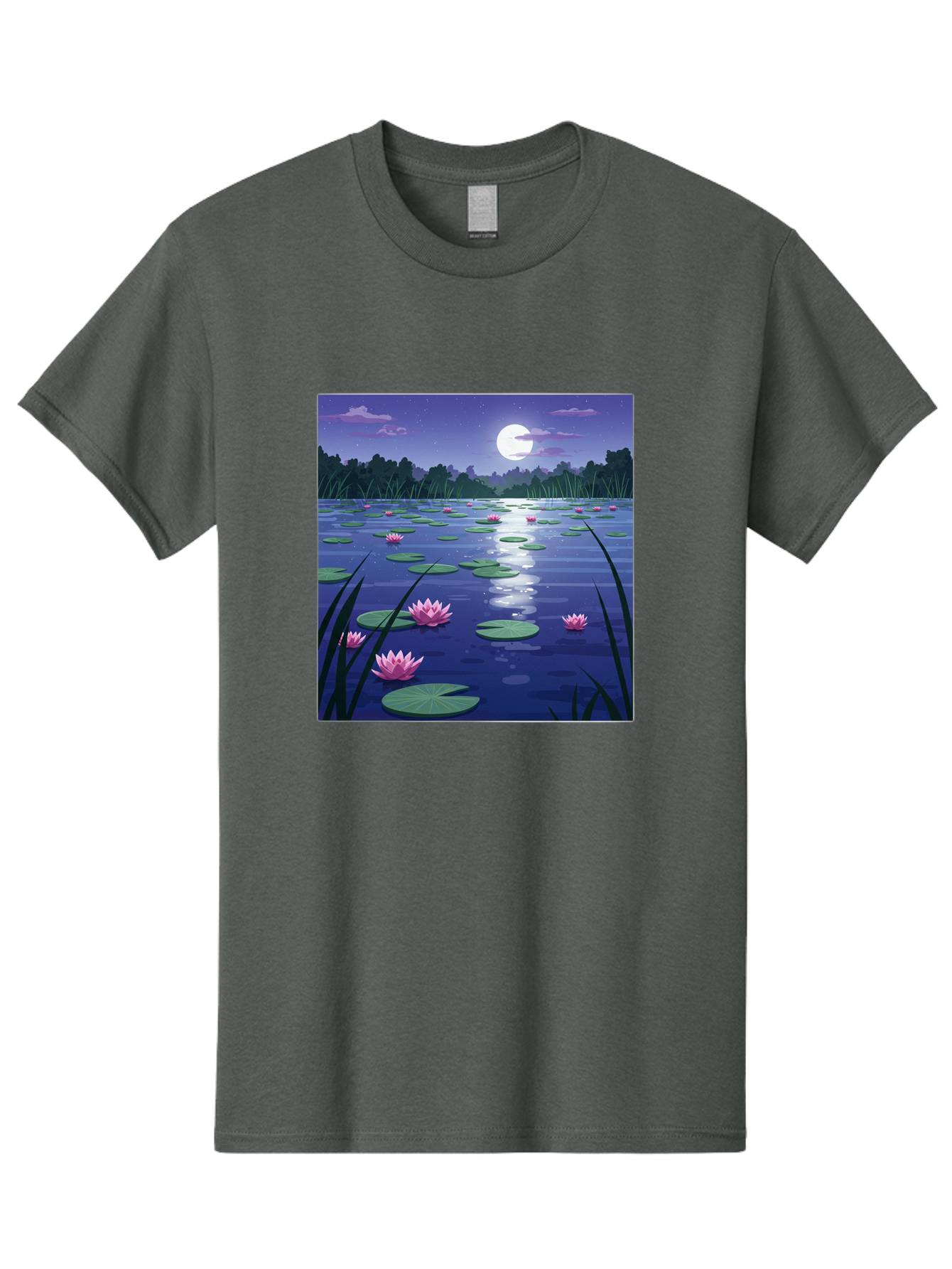 Lotus-Flowers-Under-Moonlight Men'S Graphic Tee, 100% Cotton, Comfortable Casual Summer Wear, Machine Washable, Vintage Camera, Old Camera, Antique Camera, Black Camera, Classic Photography, Photography Equipment, Nostalgic Device, Bak842 14