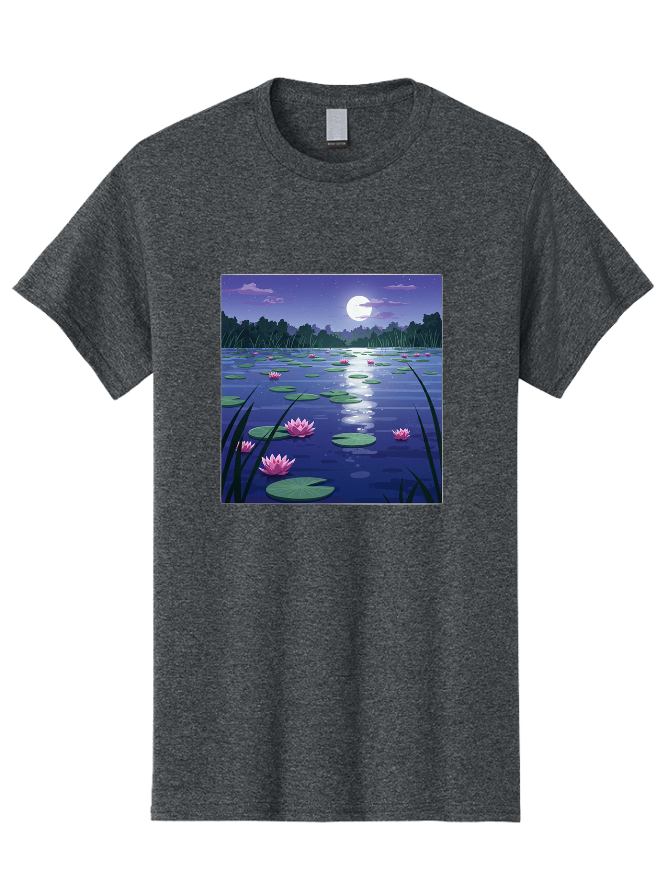 Lotus-Flowers-Under-Moonlight Men'S Graphic Tee, 100% Cotton, Comfortable Casual Summer Wear, Machine Washable, Vintage Camera, Old Camera, Antique Camera, Black Camera, Classic Photography, Photography Equipment, Nostalgic Device, Bak842 15