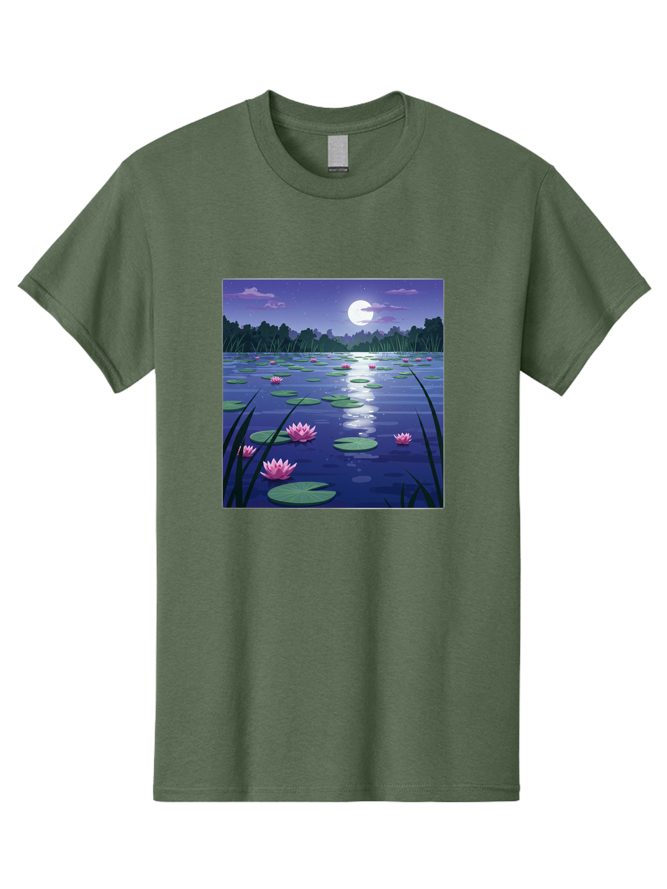Lotus-Flowers-Under-Moonlight Men'S Graphic Tee, 100% Cotton, Comfortable Casual Summer Wear, Machine Washable, Vintage Camera, Old Camera, Antique Camera, Black Camera, Classic Photography, Photography Equipment, Nostalgic Device, Bak842 5