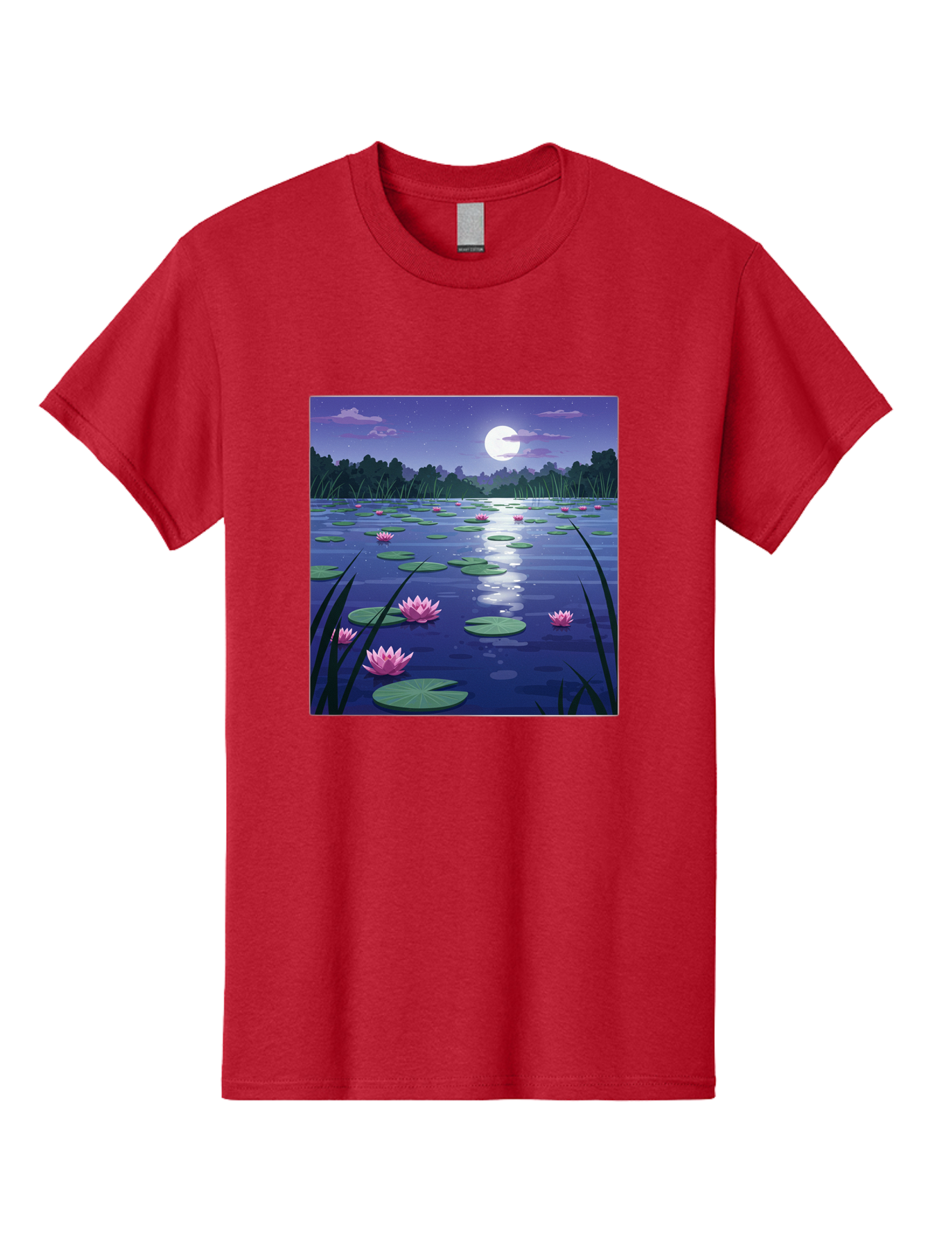 Lotus-Flowers-Under-Moonlight Men'S Graphic Tee, 100% Cotton, Comfortable Casual Summer Wear, Machine Washable, Vintage Camera, Old Camera, Antique Camera, Black Camera, Classic Photography, Photography Equipment, Nostalgic Device, Bak842 12