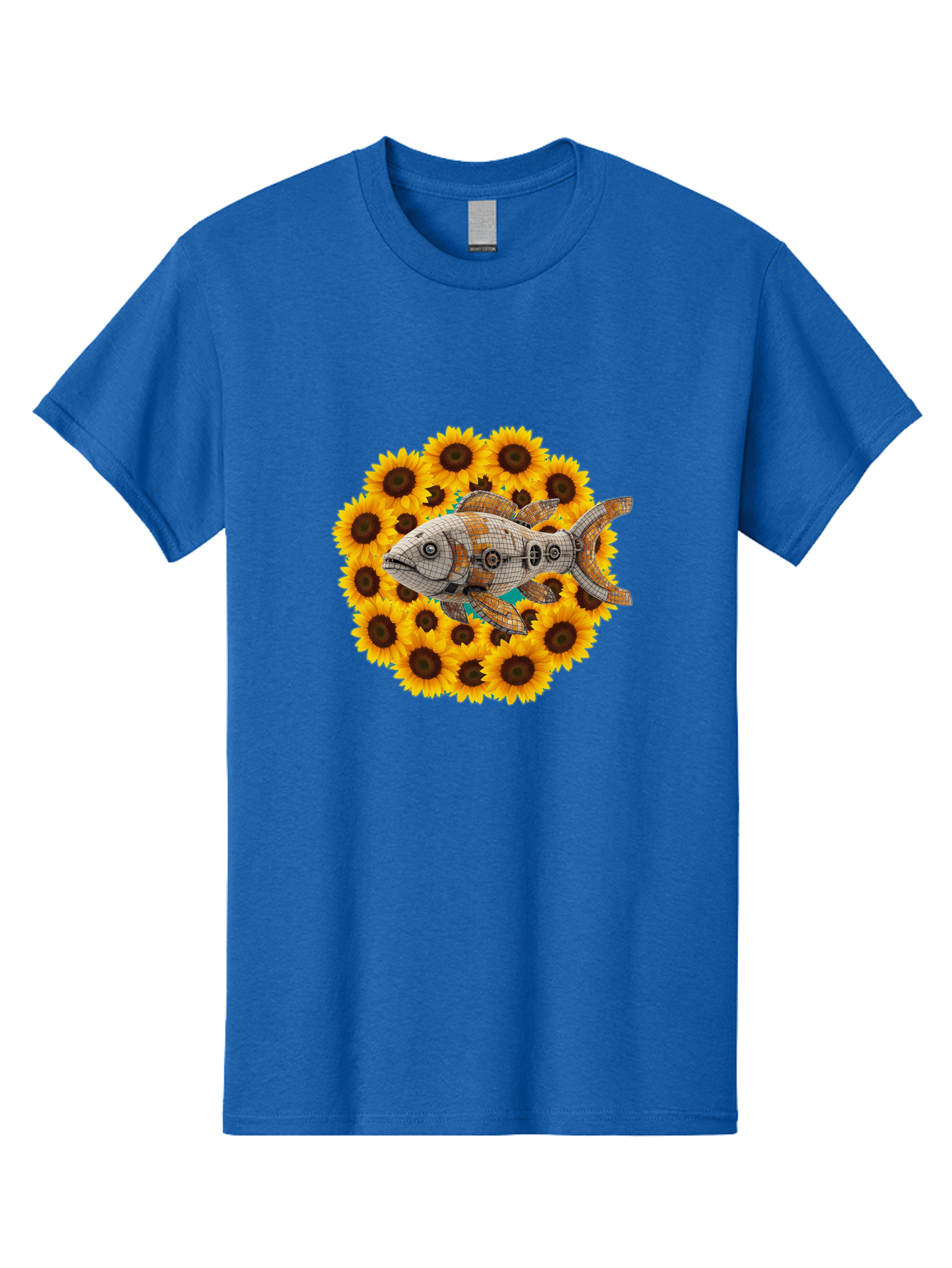 Mechanical-Fish-Sunflowers Men'S Graphic Tee, 100% Cotton, Comfortable Casual Summer Wear, Machine Washable, Vintage Camera, Old Camera, Antique Camera, Black Camera, Classic Photography, Photography Equipment, Nostalgic Device, Film Camera, Bak857 15