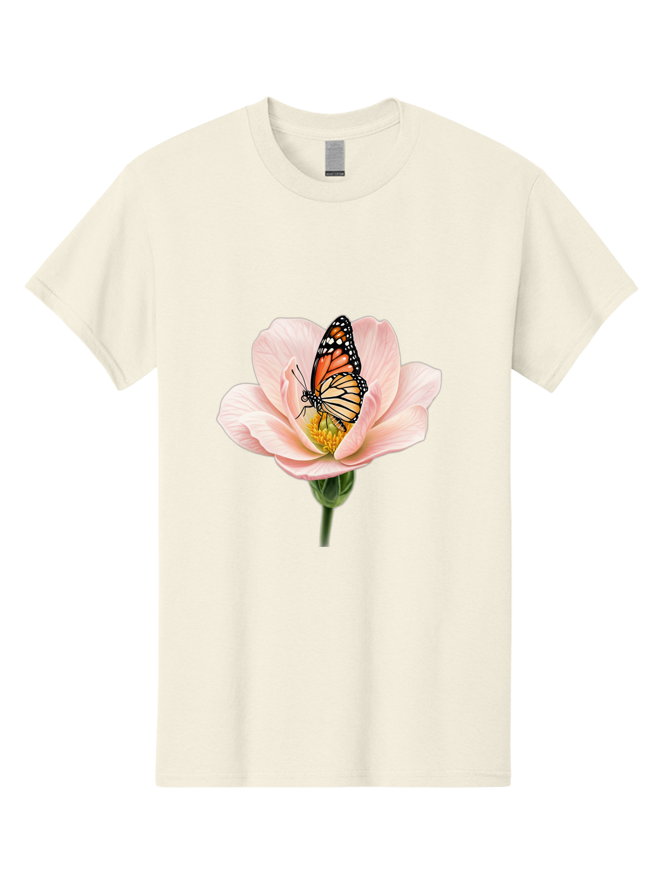 Monarch-On-Pink-Flower Men'S Graphic Tee, 100% Cotton, Comfortable Casual Summer Wear, Machine Washable, Vintage Camera, Old Camera, Antique Camera, Black Camera, Classic Photography, Photography Equipment, Nostalgic Device, Film Camera, Bak890 6