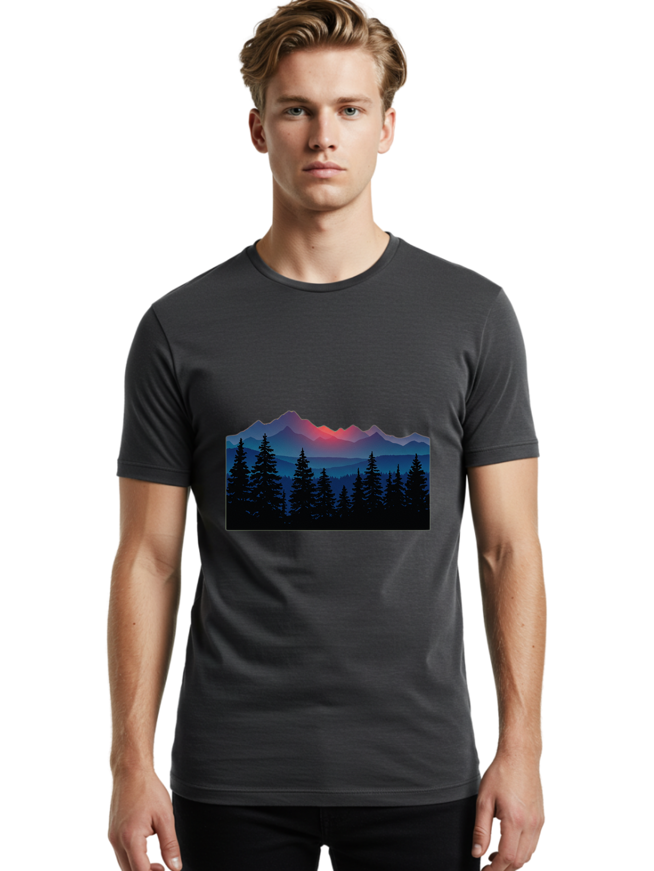 Mountain-Landscape Men'S Graphic Tee, 100% Cotton, Comfortable Casual Summer Wear, Machine Washable, Vintage Camera, Old Camera, Antique Camera, Black Camera, Classic Photography, Photography Equipment, Nostalgic Device, Film Camera, Bak910 26