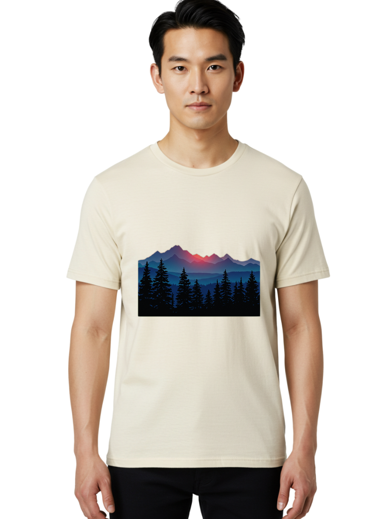 Mountain-Landscape Men'S Graphic Tee, 100% Cotton, Comfortable Casual Summer Wear, Machine Washable, Vintage Camera, Old Camera, Antique Camera, Black Camera, Classic Photography, Photography Equipment, Nostalgic Device, Film Camera, Bak910 19