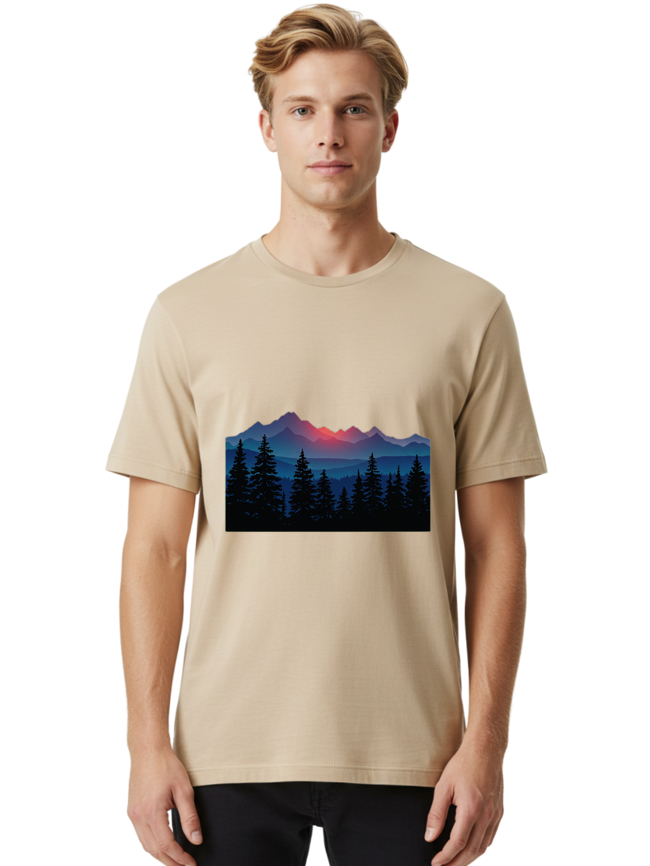 Mountain-Landscape Men'S Graphic Tee, 100% Cotton, Comfortable Casual Summer Wear, Machine Washable, Vintage Camera, Old Camera, Antique Camera, Black Camera, Classic Photography, Photography Equipment, Nostalgic Device, Film Camera, Bak910 27
