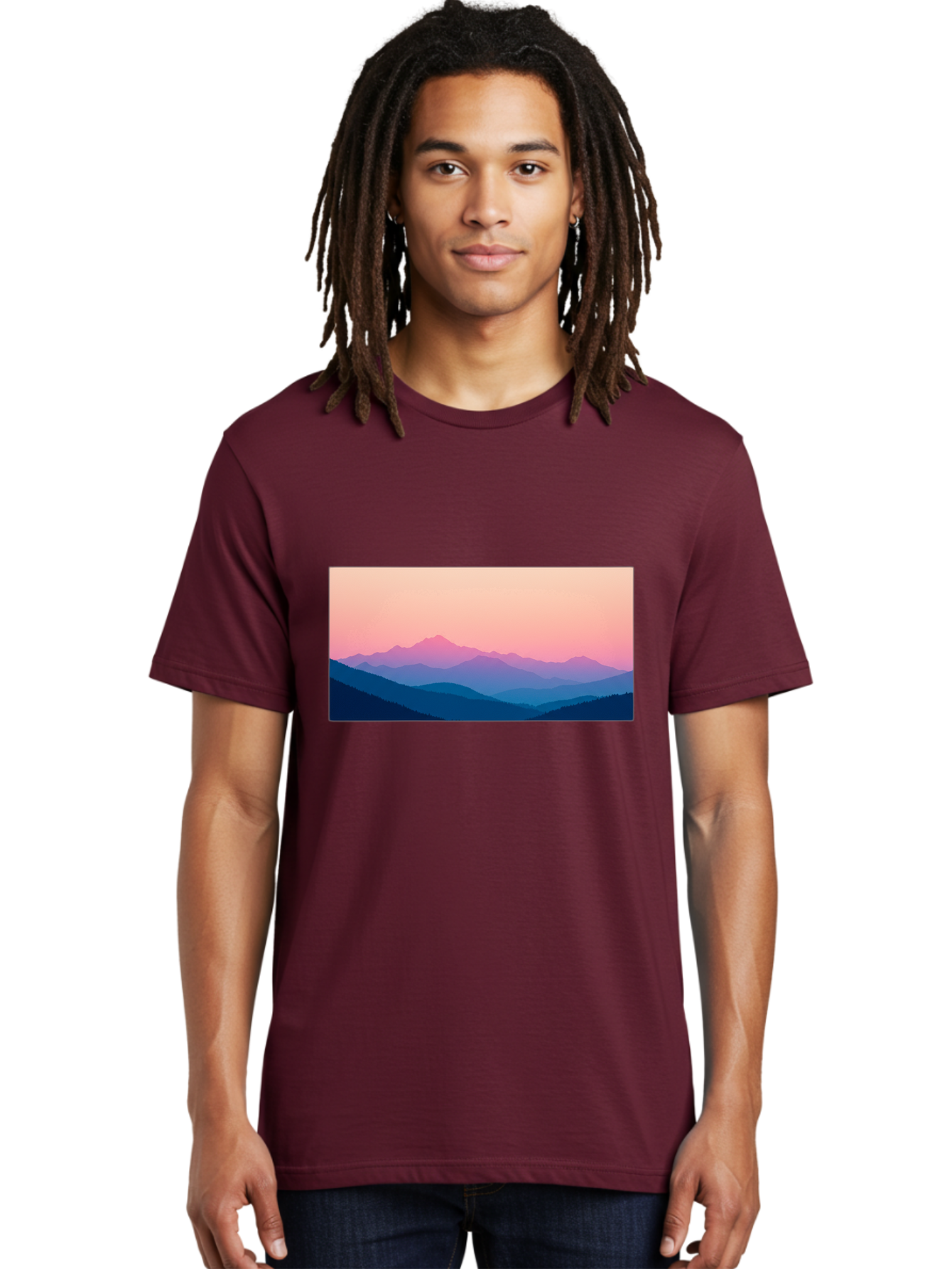 Mountain-Silhouettes Men'S Graphic Tee, 100% Cotton, Comfortable Casual Summer Wear, Machine Washable, Vintage Camera, Old Camera, Antique Camera, Black Camera, Classic Photography, Photography Equipment, Nostalgic Device, Film Camera, Bak913 25