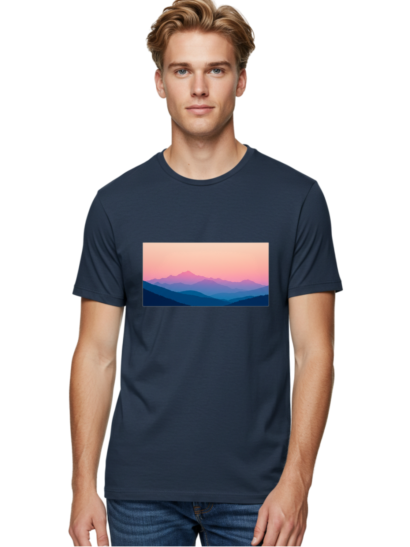 Mountain-Silhouettes Men'S Graphic Tee, 100% Cotton, Comfortable Casual Summer Wear, Machine Washable, Vintage Camera, Old Camera, Antique Camera, Black Camera, Classic Photography, Photography Equipment, Nostalgic Device, Film Camera, Bak913 30