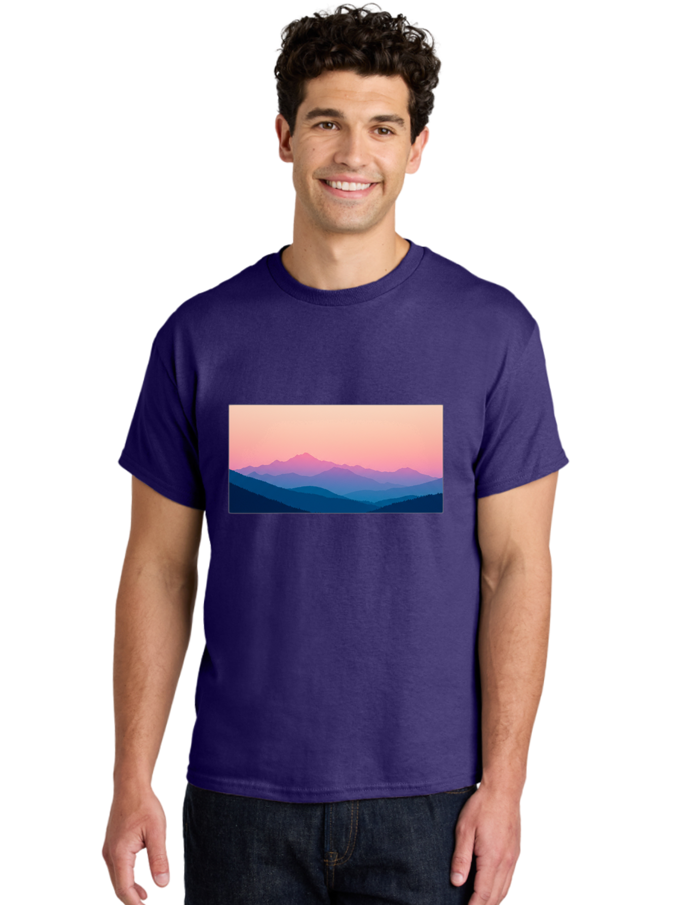 Mountain-Silhouettes Men'S Graphic Tee, 100% Cotton, Comfortable Casual Summer Wear, Machine Washable, Vintage Camera, Old Camera, Antique Camera, Black Camera, Classic Photography, Photography Equipment, Nostalgic Device, Film Camera, Bak913 21
