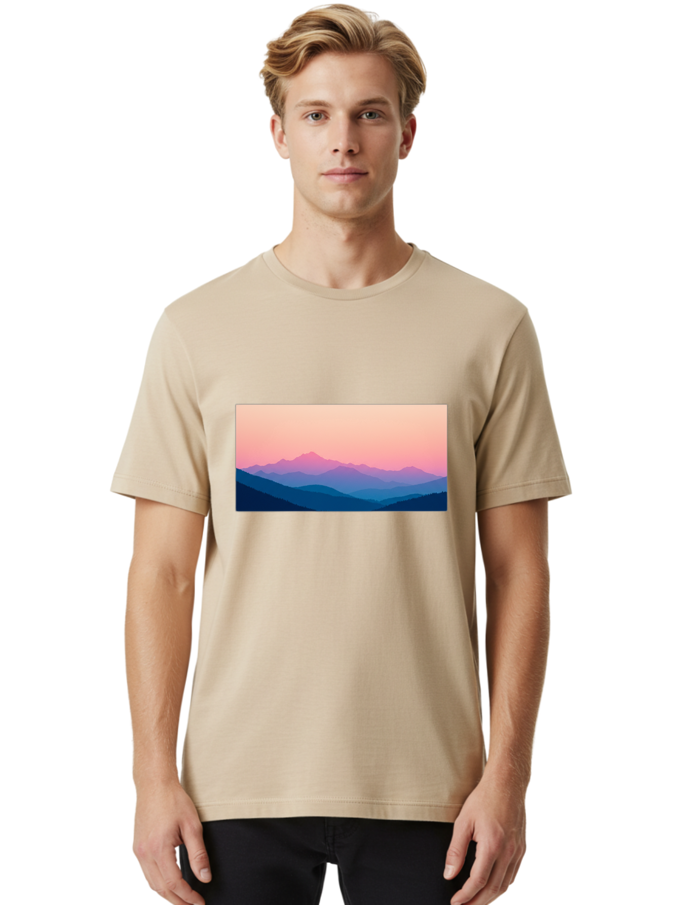 Mountain-Silhouettes Men'S Graphic Tee, 100% Cotton, Comfortable Casual Summer Wear, Machine Washable, Vintage Camera, Old Camera, Antique Camera, Black Camera, Classic Photography, Photography Equipment, Nostalgic Device, Film Camera, Bak913 19