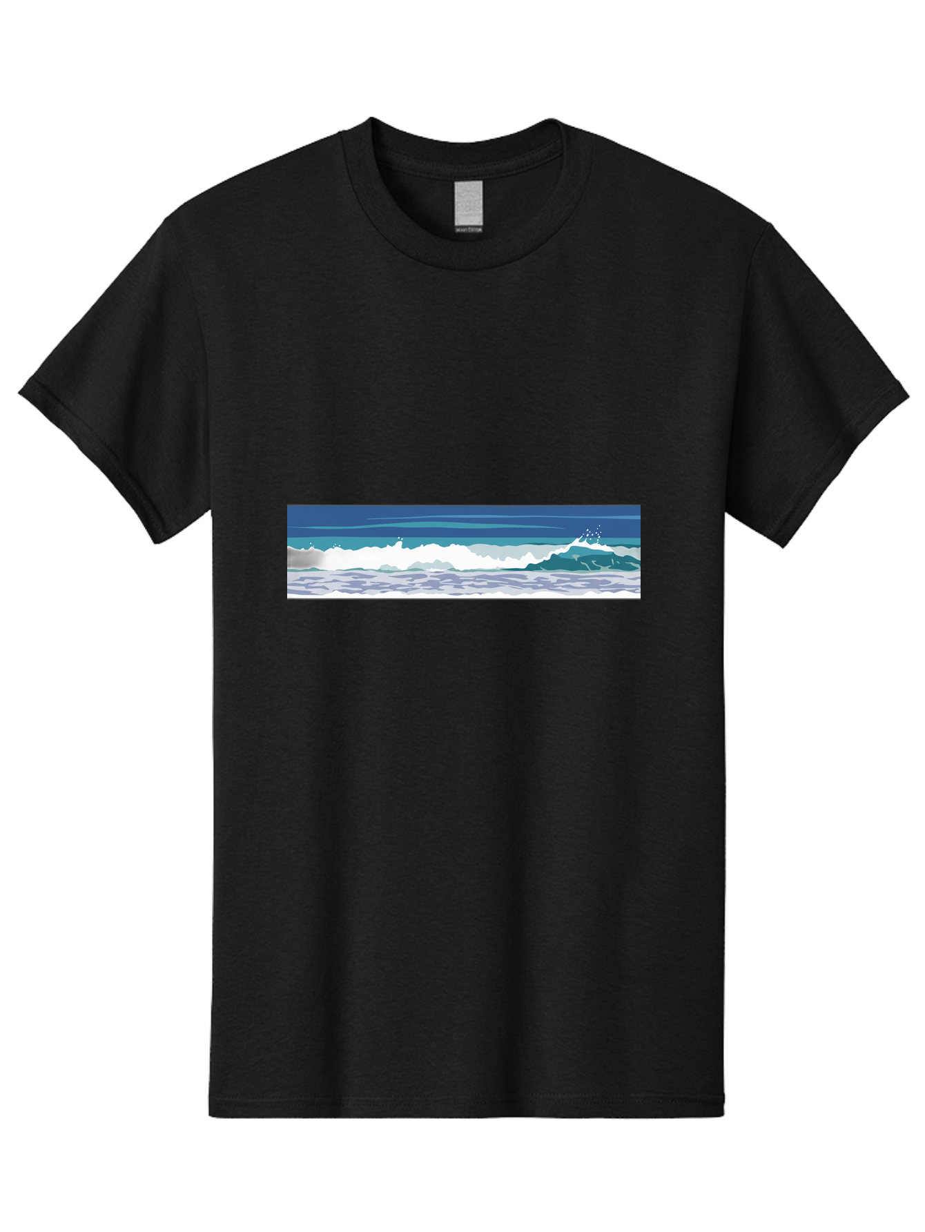 Ocean-Waves-1 Men'S Graphic Tee, 100% Cotton, Comfortable Casual Summer Wear, Machine Washable, Vintage Camera, Old Camera, Antique Camera, Black Camera, Classic Photography, Photography Equipment, Nostalgic Device, Film Camera, Camera Art Bak986 13