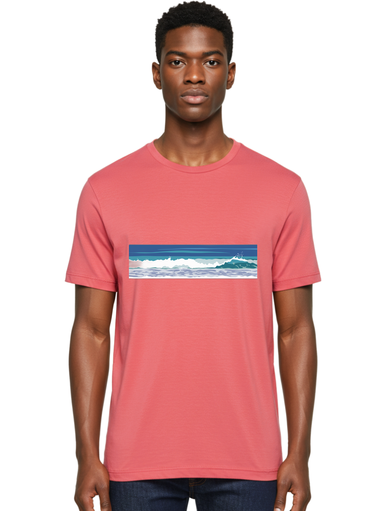 Ocean-Waves-1 Men'S Graphic Tee, 100% Cotton, Comfortable Casual Summer Wear, Machine Washable, Vintage Camera, Old Camera, Antique Camera, Black Camera, Classic Photography, Photography Equipment, Nostalgic Device, Film Camera, Camera Art Bak986 26