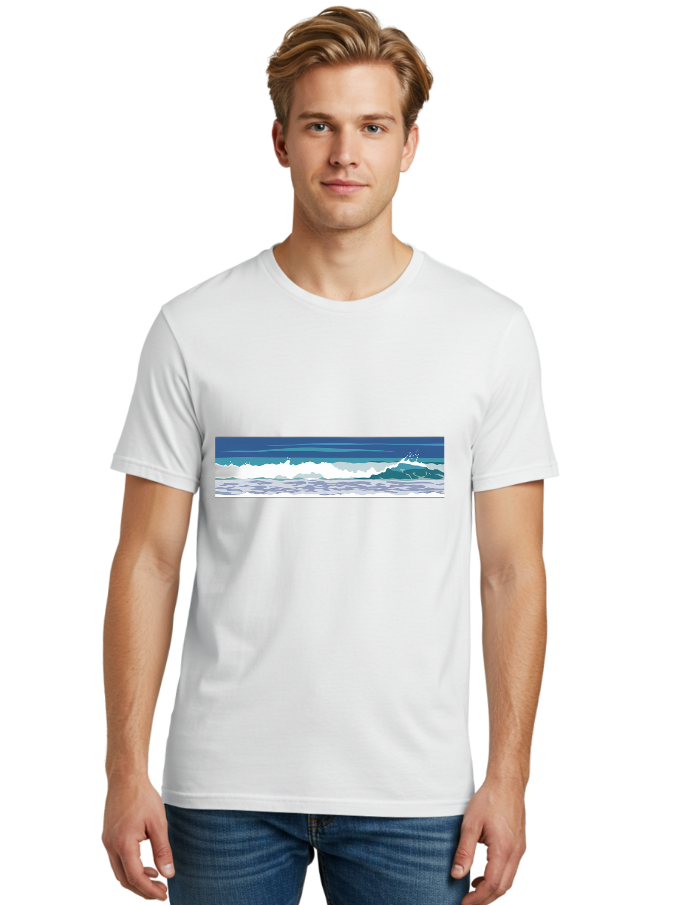 Ocean-Waves-1 Men'S Graphic Tee, 100% Cotton, Comfortable Casual Summer Wear, Machine Washable, Vintage Camera, Old Camera, Antique Camera, Black Camera, Classic Photography, Photography Equipment, Nostalgic Device, Film Camera, Camera Art Bak986 17