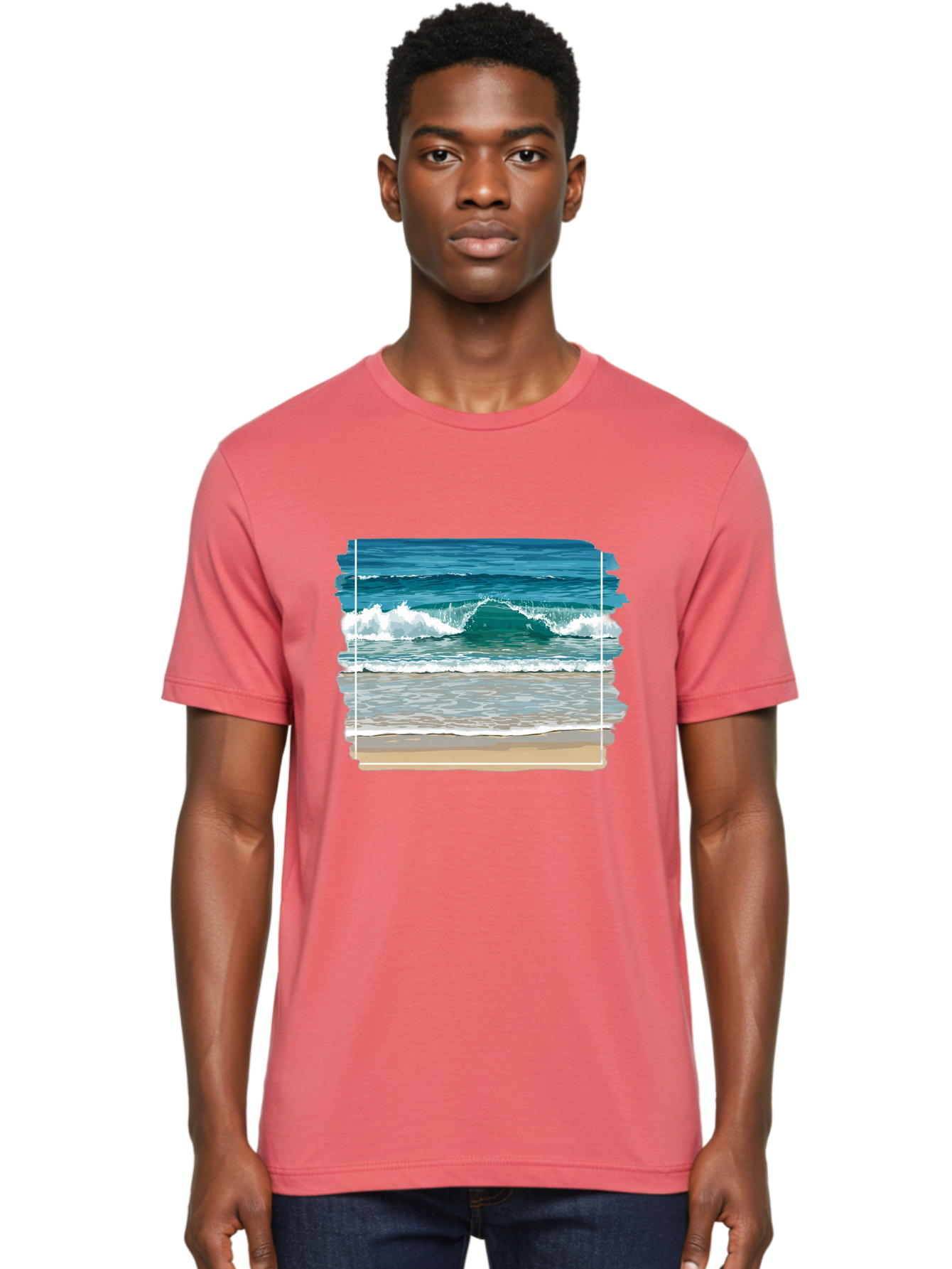 Ocean-Waves-2 Men'S Graphic Tee, 100% Cotton, Comfortable Casual Summer Wear, Machine Washable, Vintage Camera, Old Camera, Antique Camera, Black Camera, Classic Photography, Photography Equipment, Nostalgic Device, Film Camera, Camera Art Bak987 22