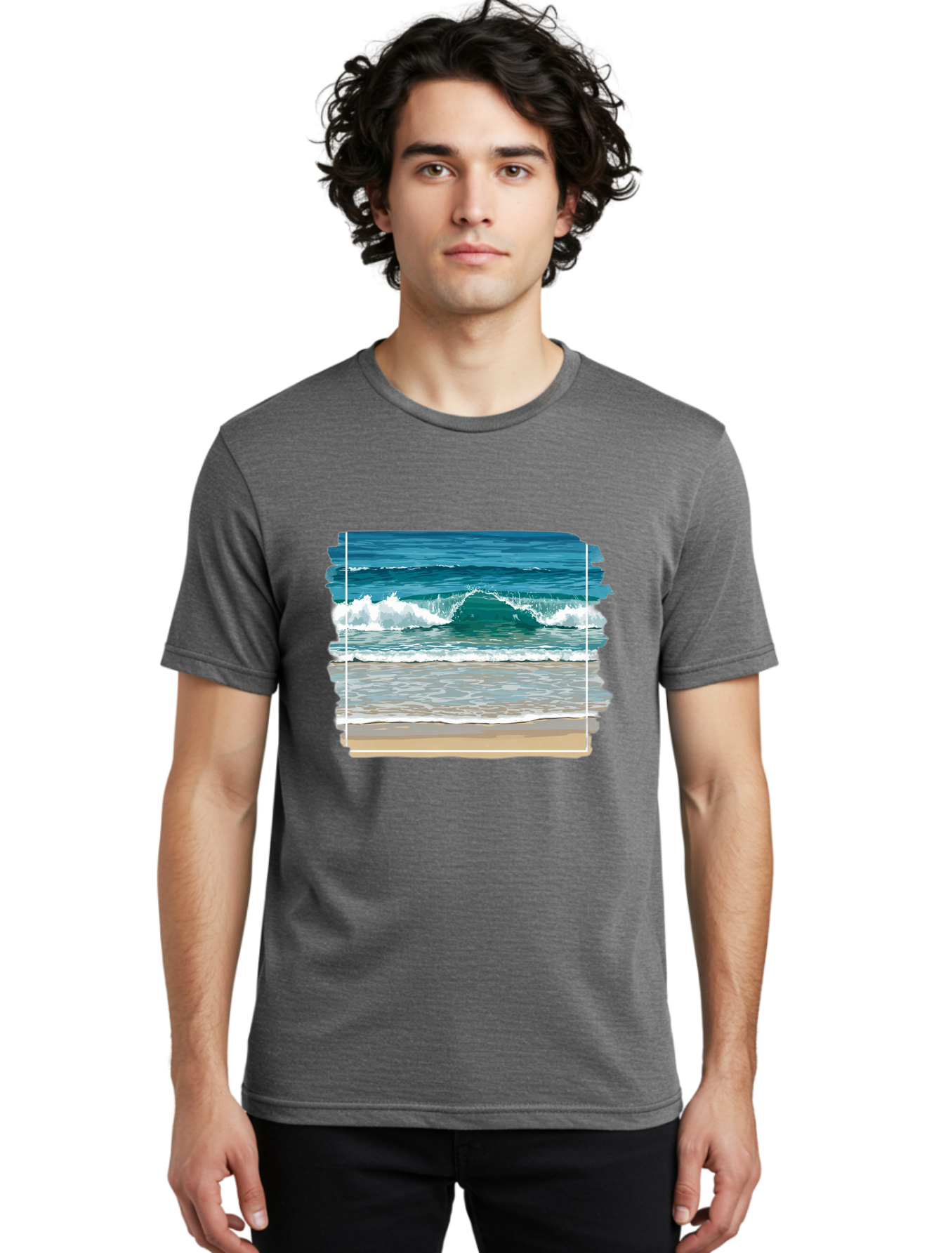 Ocean-Waves-2 Men'S Graphic Tee, 100% Cotton, Comfortable Casual Summer Wear, Machine Washable, Vintage Camera, Old Camera, Antique Camera, Black Camera, Classic Photography, Photography Equipment, Nostalgic Device, Film Camera, Camera Art Bak987 23