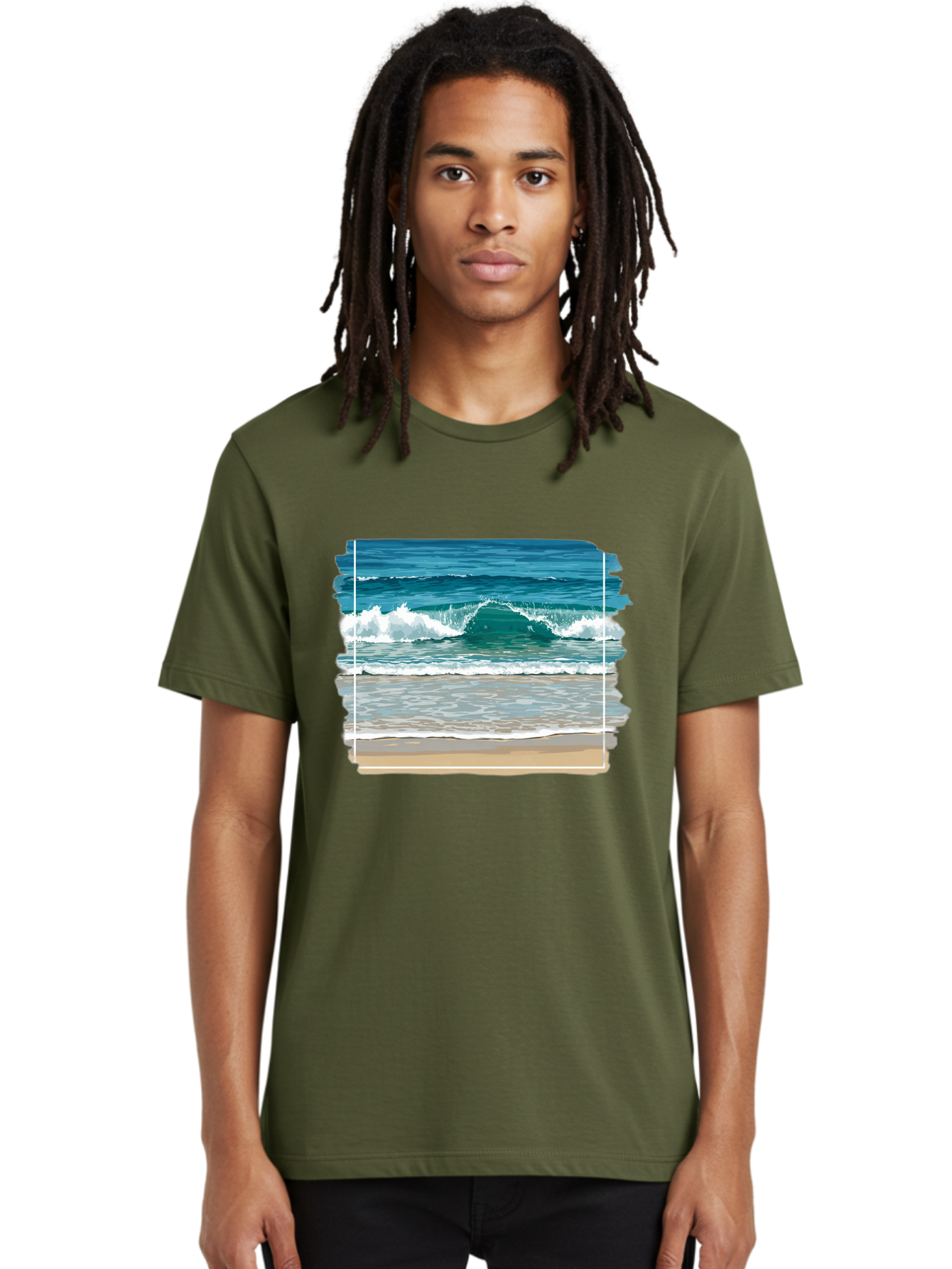 Ocean-Waves-2 Men'S Graphic Tee, 100% Cotton, Comfortable Casual Summer Wear, Machine Washable, Vintage Camera, Old Camera, Antique Camera, Black Camera, Classic Photography, Photography Equipment, Nostalgic Device, Film Camera, Camera Art Bak987 21