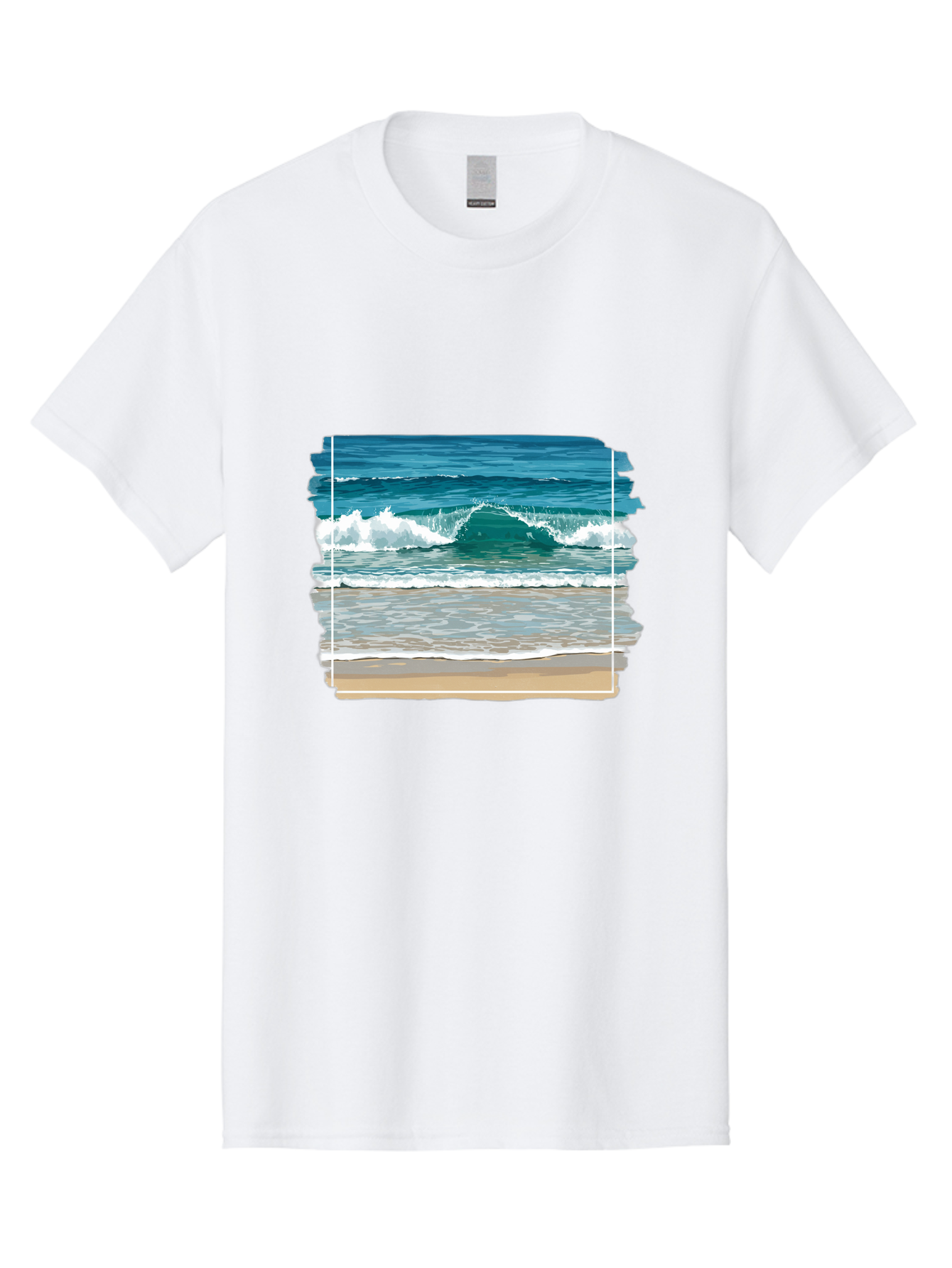 Ocean-Waves-2 Men'S Graphic Tee, 100% Cotton, Comfortable Casual Summer Wear, Machine Washable, Vintage Camera, Old Camera, Antique Camera, Black Camera, Classic Photography, Photography Equipment, Nostalgic Device, Film Camera, Camera Art Bak987 3