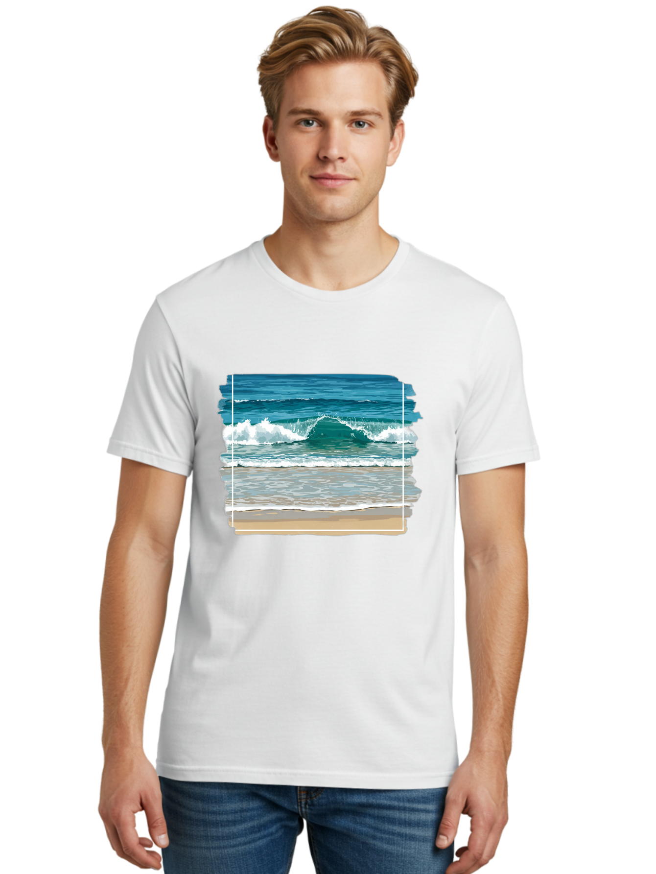 Ocean-Waves-2 Men'S Graphic Tee, 100% Cotton, Comfortable Casual Summer Wear, Machine Washable, Vintage Camera, Old Camera, Antique Camera, Black Camera, Classic Photography, Photography Equipment, Nostalgic Device, Film Camera, Camera Art Bak987 18