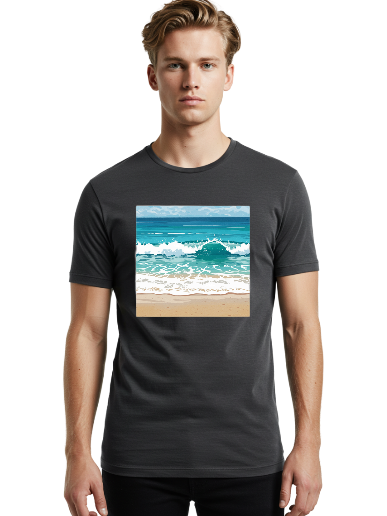Ocean-Waves Men'S Graphic Tee, 100% Cotton, Comfortable Casual Summer Wear, Machine Washable, Vintage Camera, Old Camera, Antique Camera, Black Camera, Classic Photography, Photography Equipment, Nostalgic Device, Film Camera, Camera Art Bak988 30