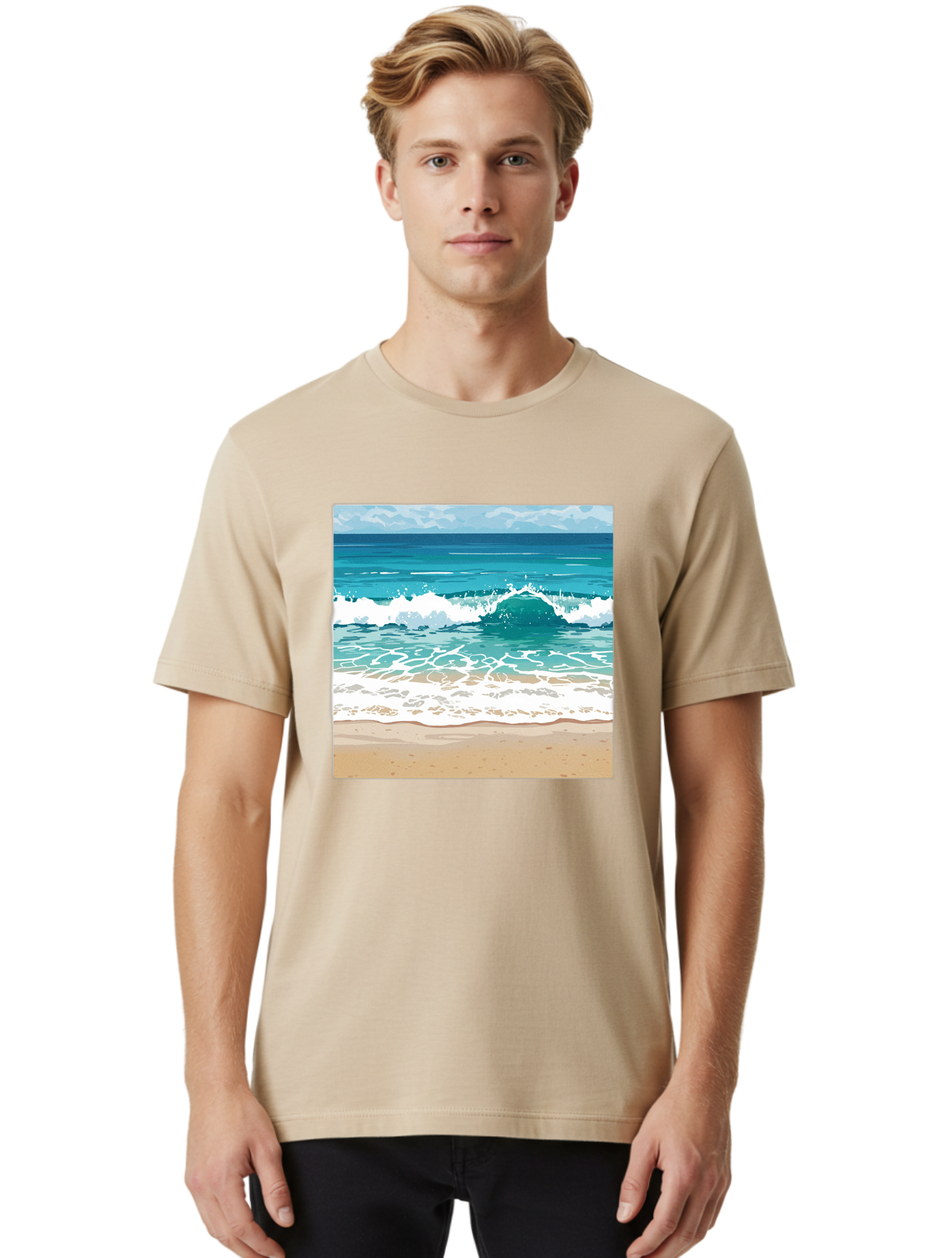 Ocean-Waves Men'S Graphic Tee, 100% Cotton, Comfortable Casual Summer Wear, Machine Washable, Vintage Camera, Old Camera, Antique Camera, Black Camera, Classic Photography, Photography Equipment, Nostalgic Device, Film Camera, Camera Art Bak988 17