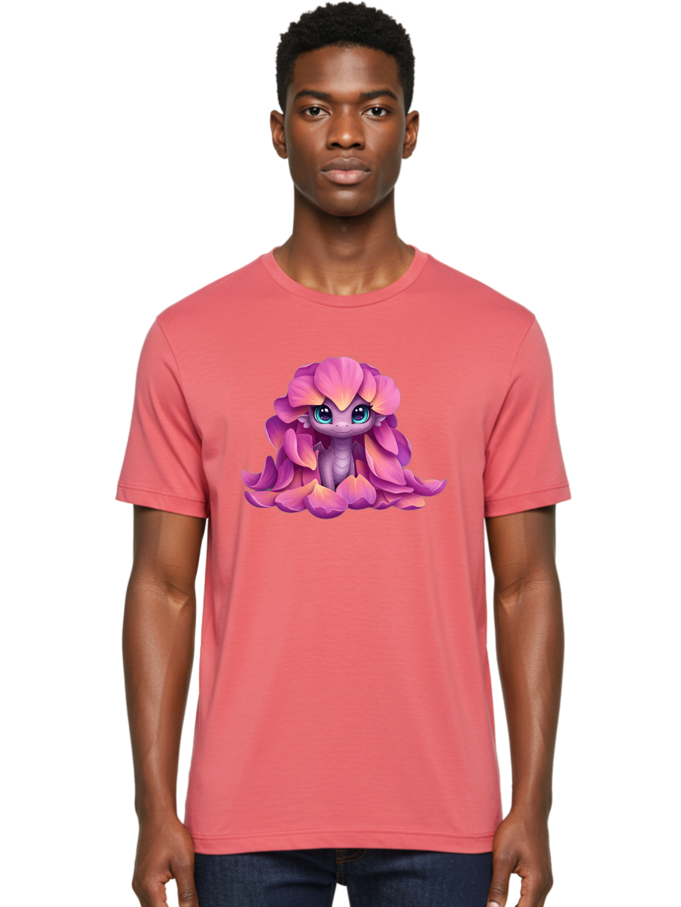 Pink-Flower-Dragon Men'S Graphic Tee, 100% Cotton, Comfortable Casual Summer Wear, Machine Washable, Vintage Camera, Old Camera, Antique Camera, Black Camera, Classic Photography, Photography Equipment, Nostalgic Device, Film Camera, Bal124 23