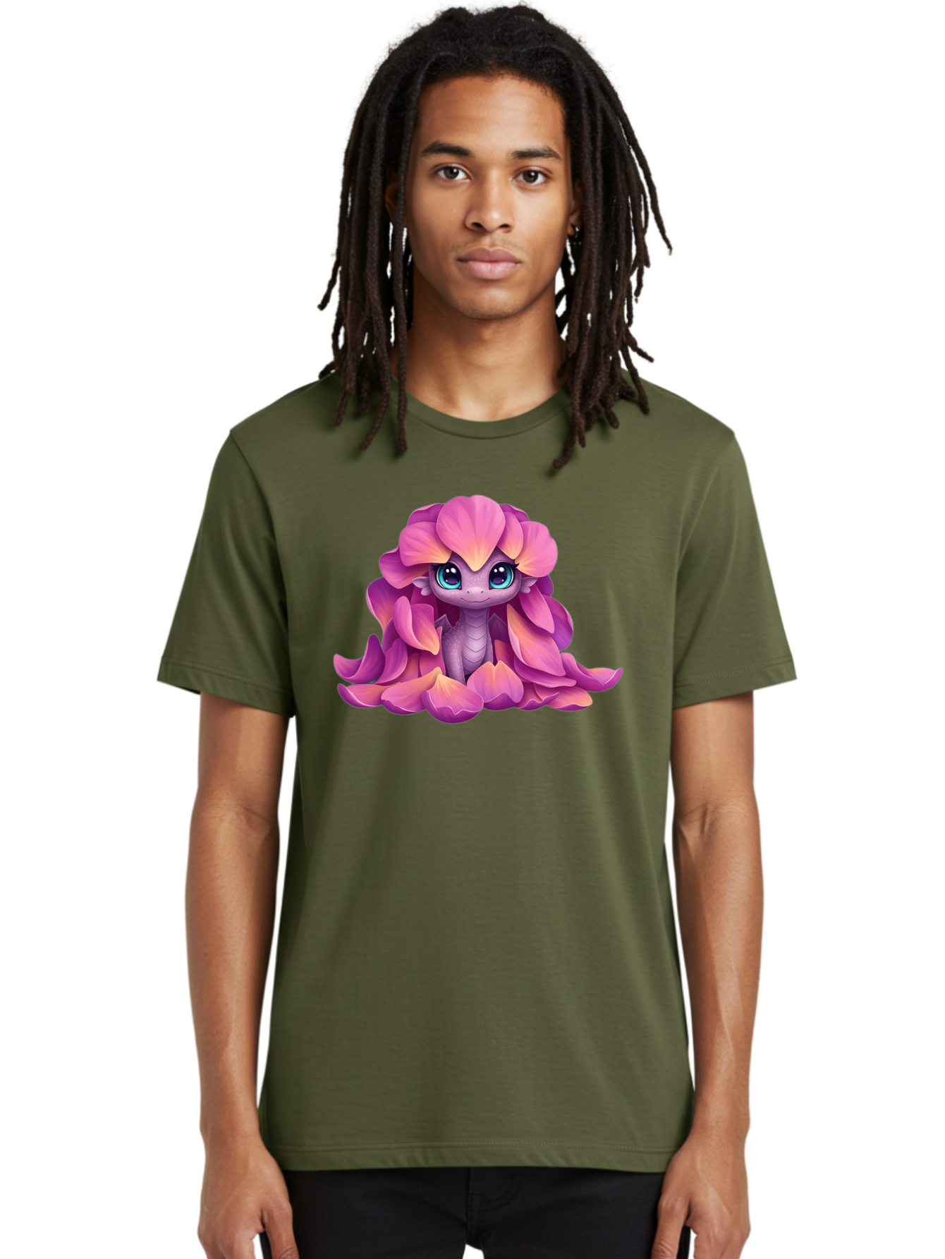Pink-Flower-Dragon Men'S Graphic Tee, 100% Cotton, Comfortable Casual Summer Wear, Machine Washable, Vintage Camera, Old Camera, Antique Camera, Black Camera, Classic Photography, Photography Equipment, Nostalgic Device, Film Camera, Bal124 20