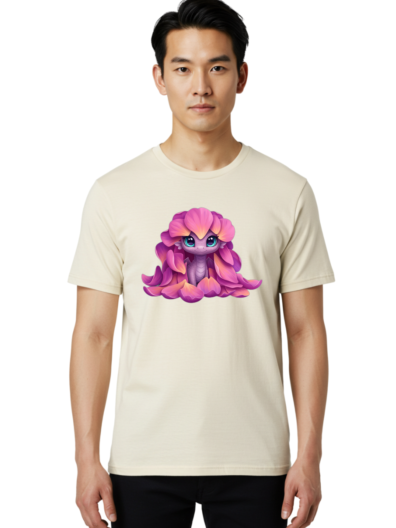 Pink-Flower-Dragon Men'S Graphic Tee, 100% Cotton, Comfortable Casual Summer Wear, Machine Washable, Vintage Camera, Old Camera, Antique Camera, Black Camera, Classic Photography, Photography Equipment, Nostalgic Device, Film Camera, Bal124 28