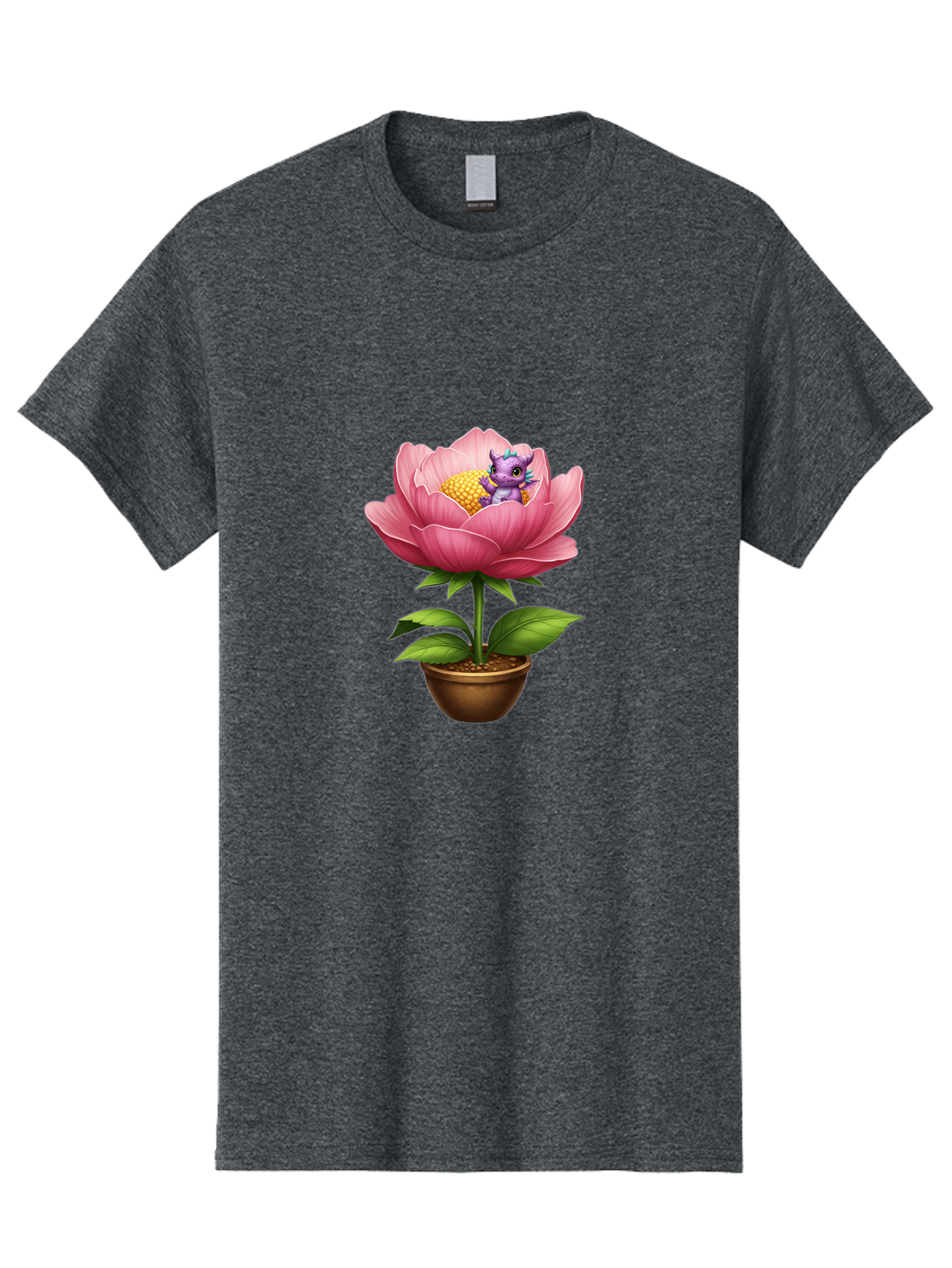 Pink-Flower-With-Purple-Dragon Men'S Graphic Tee, 100% Cotton, Comfortable Casual Summer Wear, Machine Washable, Vintage Camera, Old Camera, Antique Camera, Black Camera, Classic Photography, Photography Equipment, Nostalgic Device, Bal125 15
